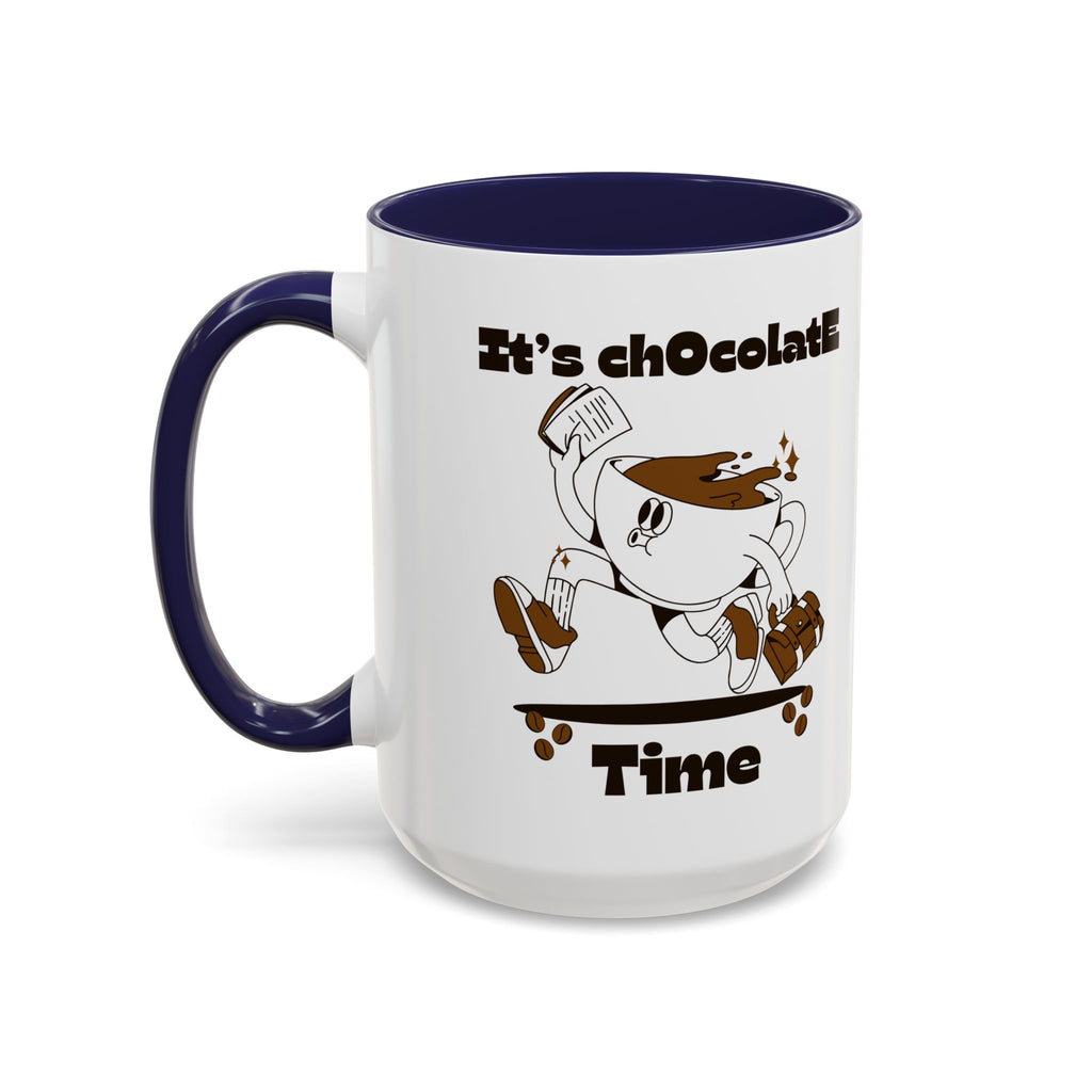 Chocolate Time Coffee Mug, Skateboard Mug, Gift for Coffee Lovers, Fun Mug for Hot Cocoa, Unique Mug for Birthdays, Cute Kitchen Decor