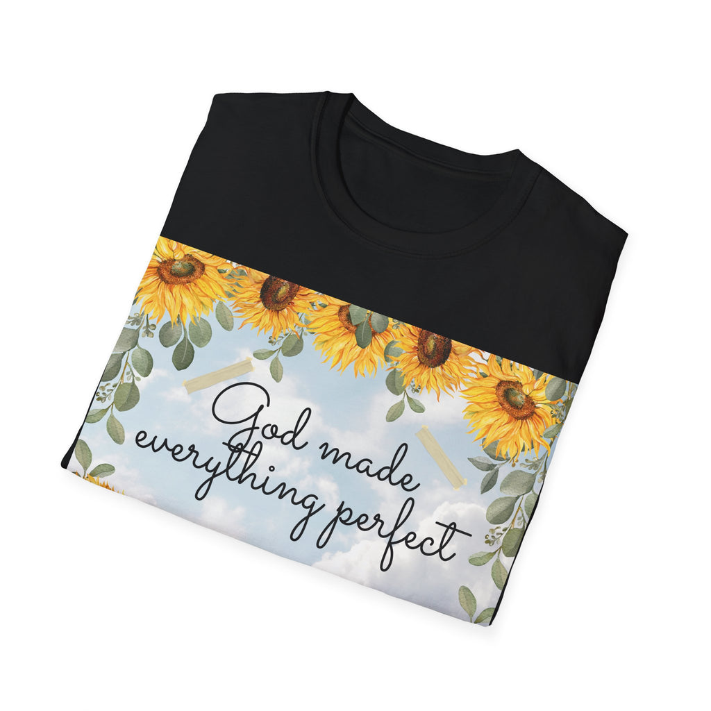 God Made Everything Perfect Sunflower T-Shirt, Inspirational Tee, Gift for Her, Positive Affirmation Apparel, Summer Style, [...]