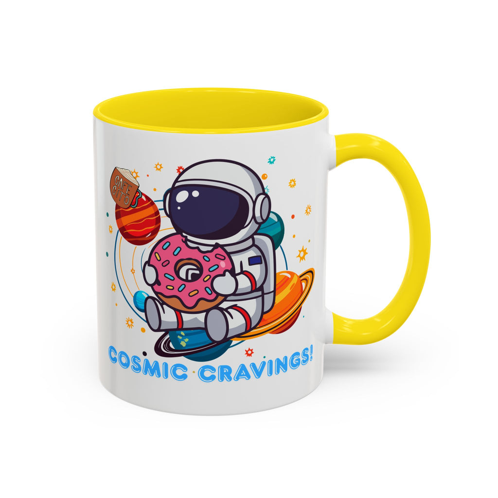 Cosmic Cravings Coffee Mug, Space-Themed Drinkware, Cute Astronaut Gift, Fun Kitchen Decor, Perfect for Space Lovers!