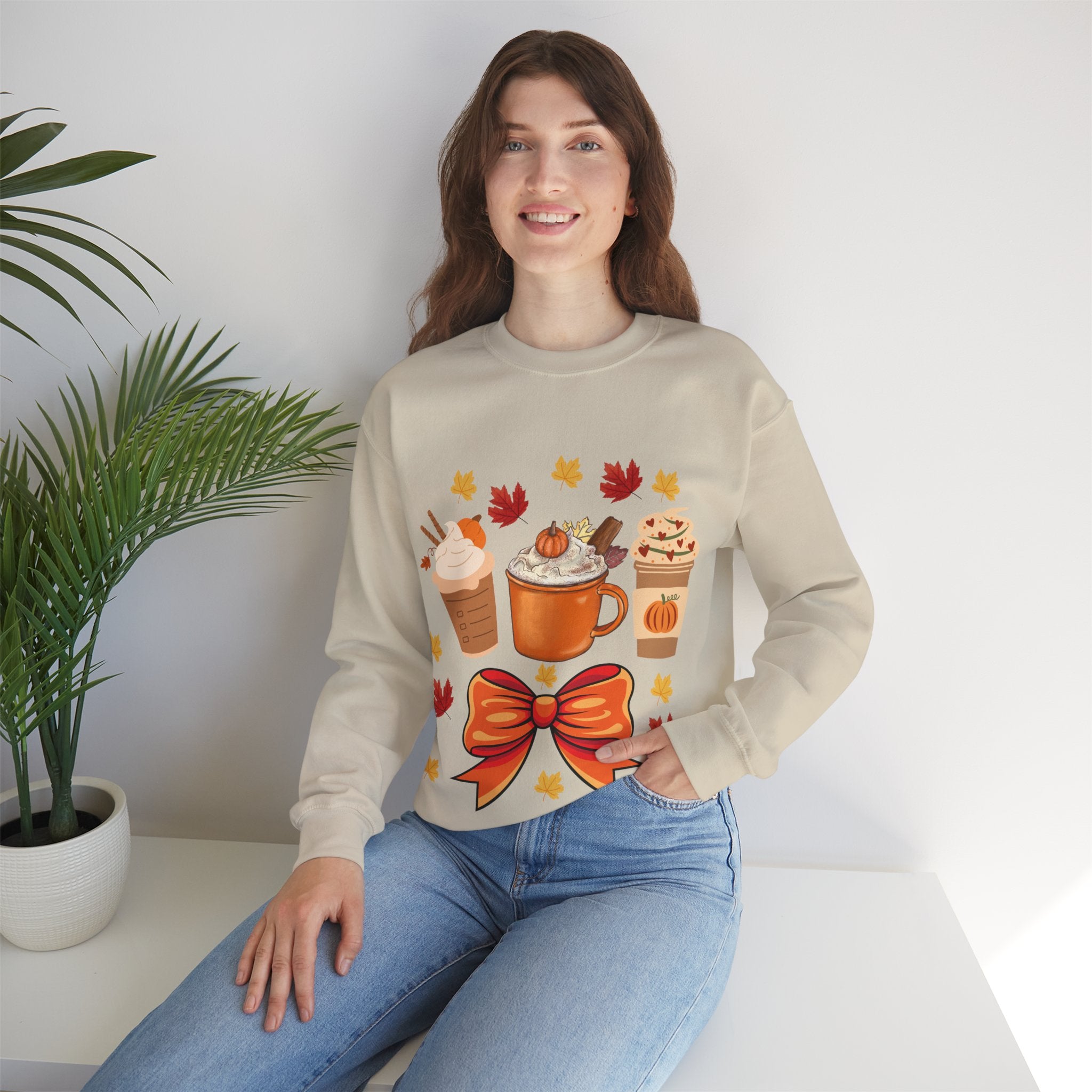 Autumn Vibes Sweatshirt, Cozy Crewneck for Fall, Pumpkin Spice Sweatshirt, Cute Gift for Thanksgiving, Warm Fashion Statement