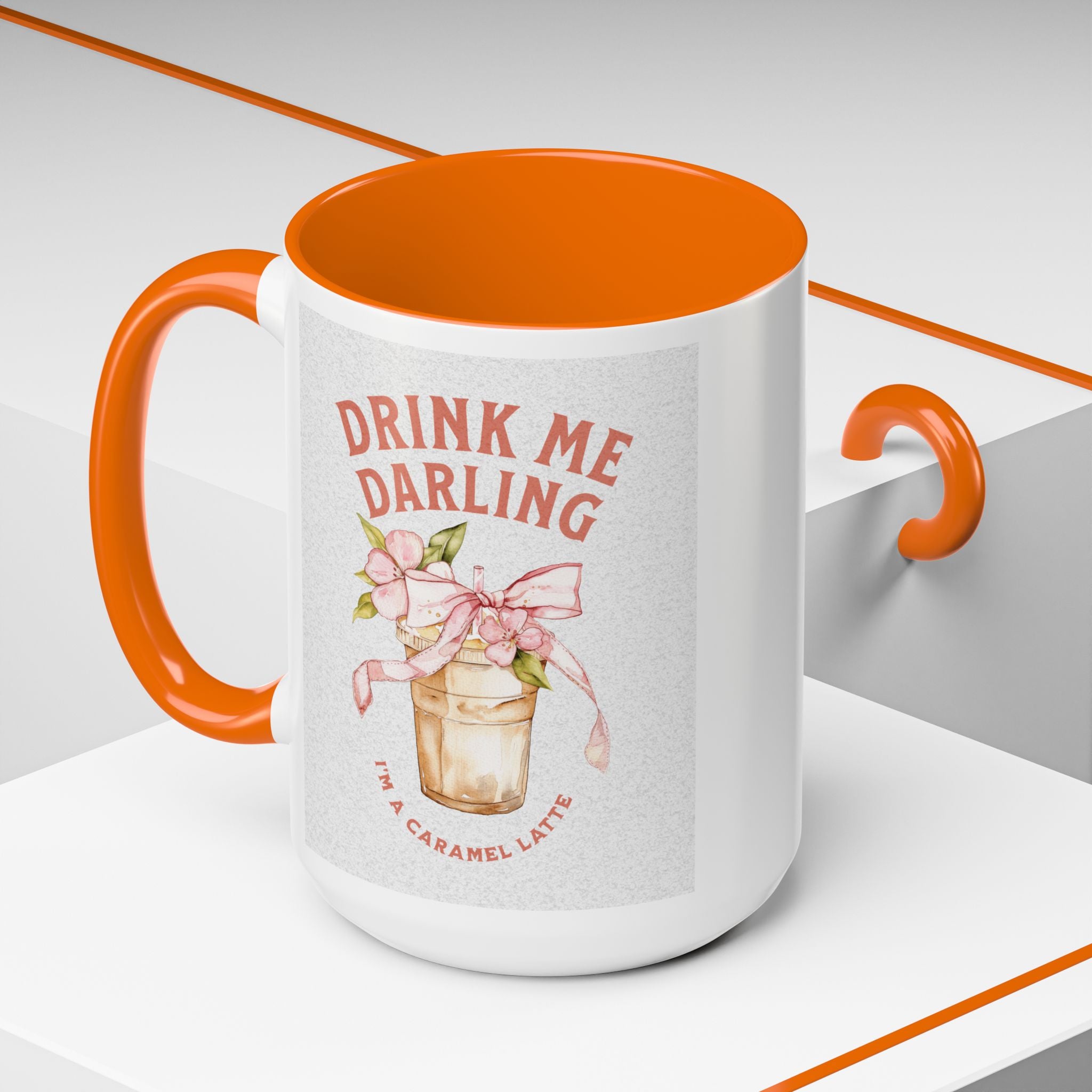 Darling Caramel Latte Coffee Mug - Fun Accent Design for Coffee Lovers