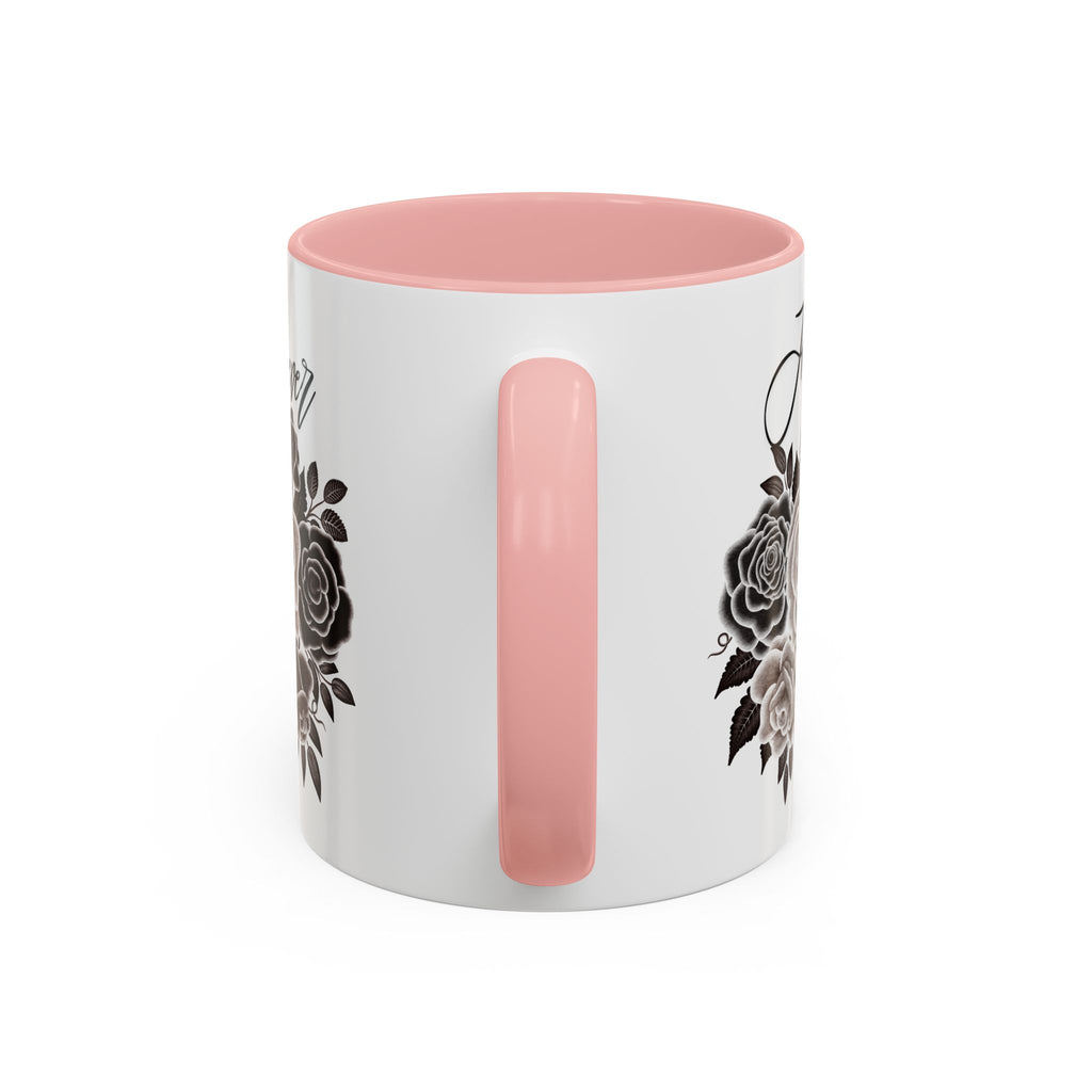 Elegant Floral Accent Coffee Mug for Coffee Lovers, Gift for Her, Home Decor, Valentine's Day, Birthday