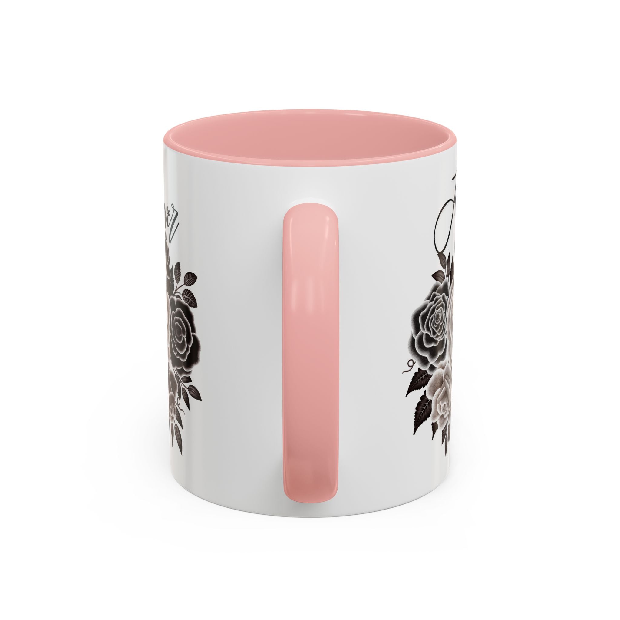 Elegant Floral Accent Coffee Mug for Coffee Lovers, Gift for Her, Home Decor, Valentine's Day, Birthday