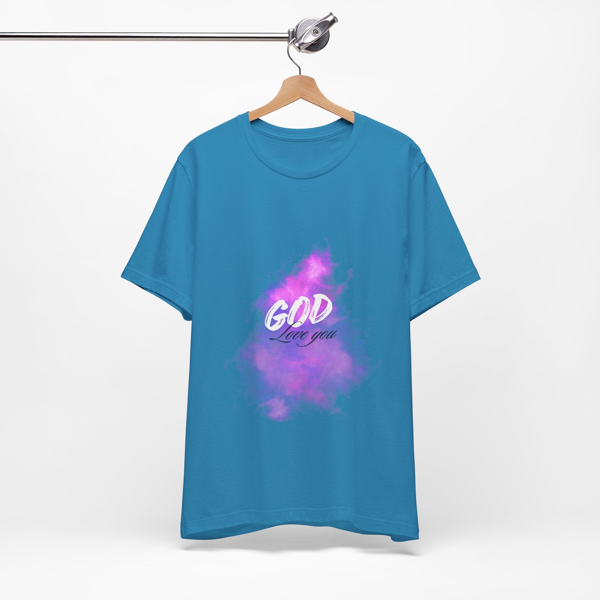 God Love You Tee - Inspirational Short Sleeve Shirt, Faith-Based Gift, Christian Apparel, Motivational T-Shirt, Perfect for Worship