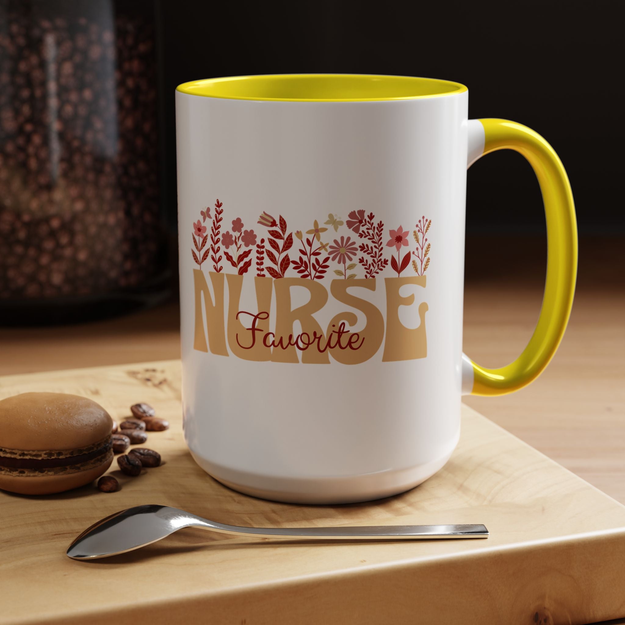 Nurse Favorite Coffee Mug | Floral Mug for Nurses | Gift for Nurse Appreciation Week, Nurses Day, Medical Professionals