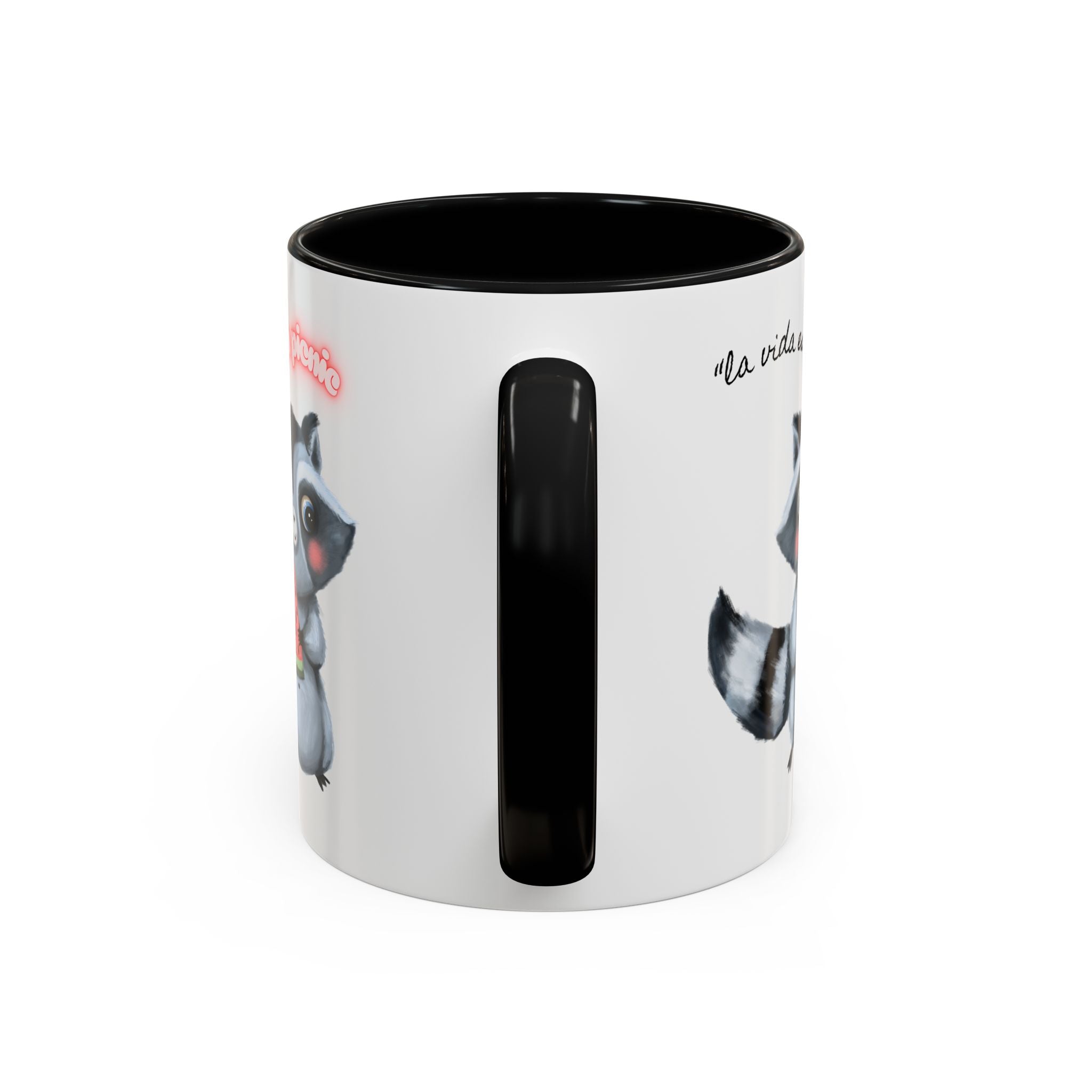Raccoon-Themed Accent Coffee Mug | Cute Animal Mug for Home, Gift for Coffee Lovers, Nature Lovers, Birthday, Celebrate Life