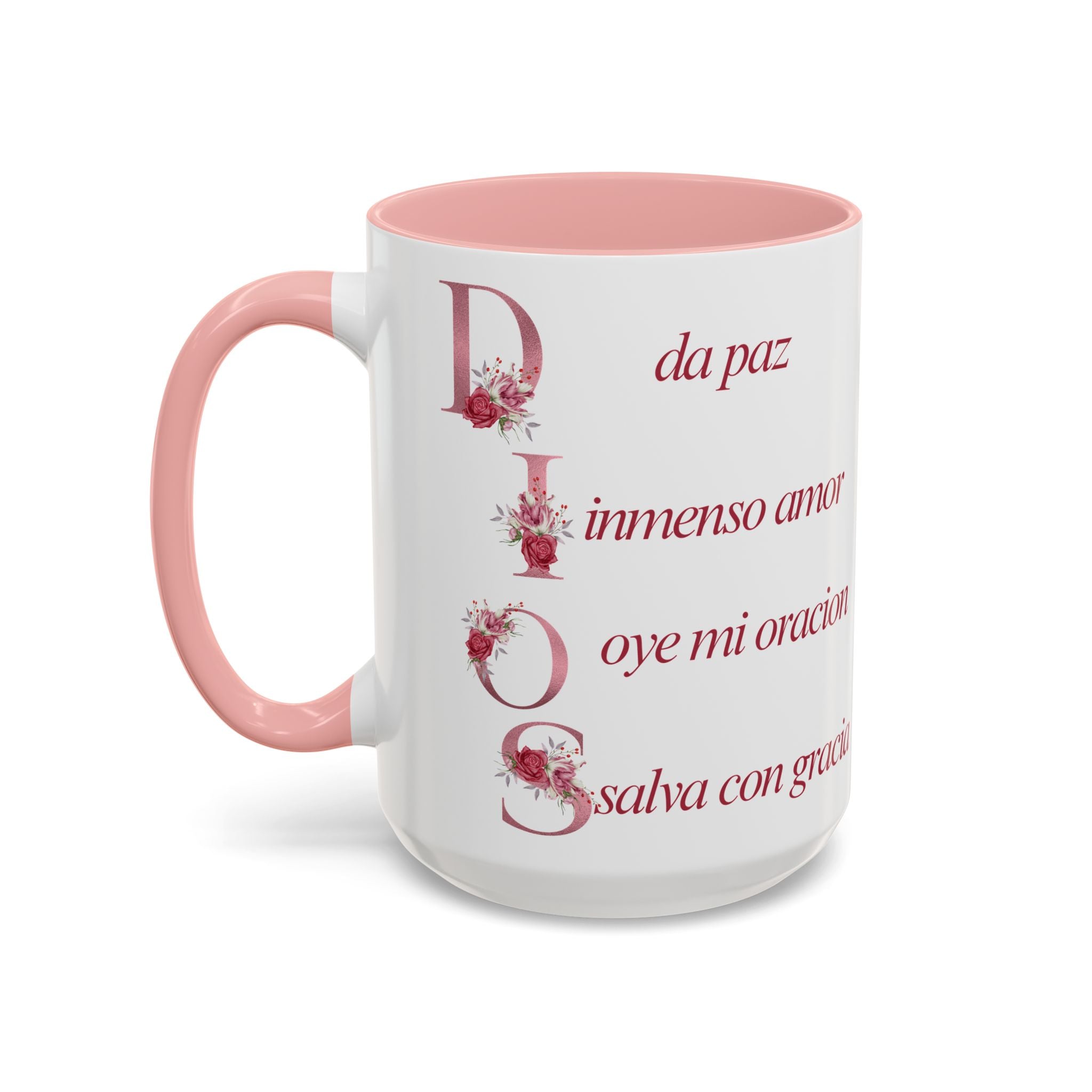 Inspirational Accent Coffee Mug with Floral Design - 11/15oz