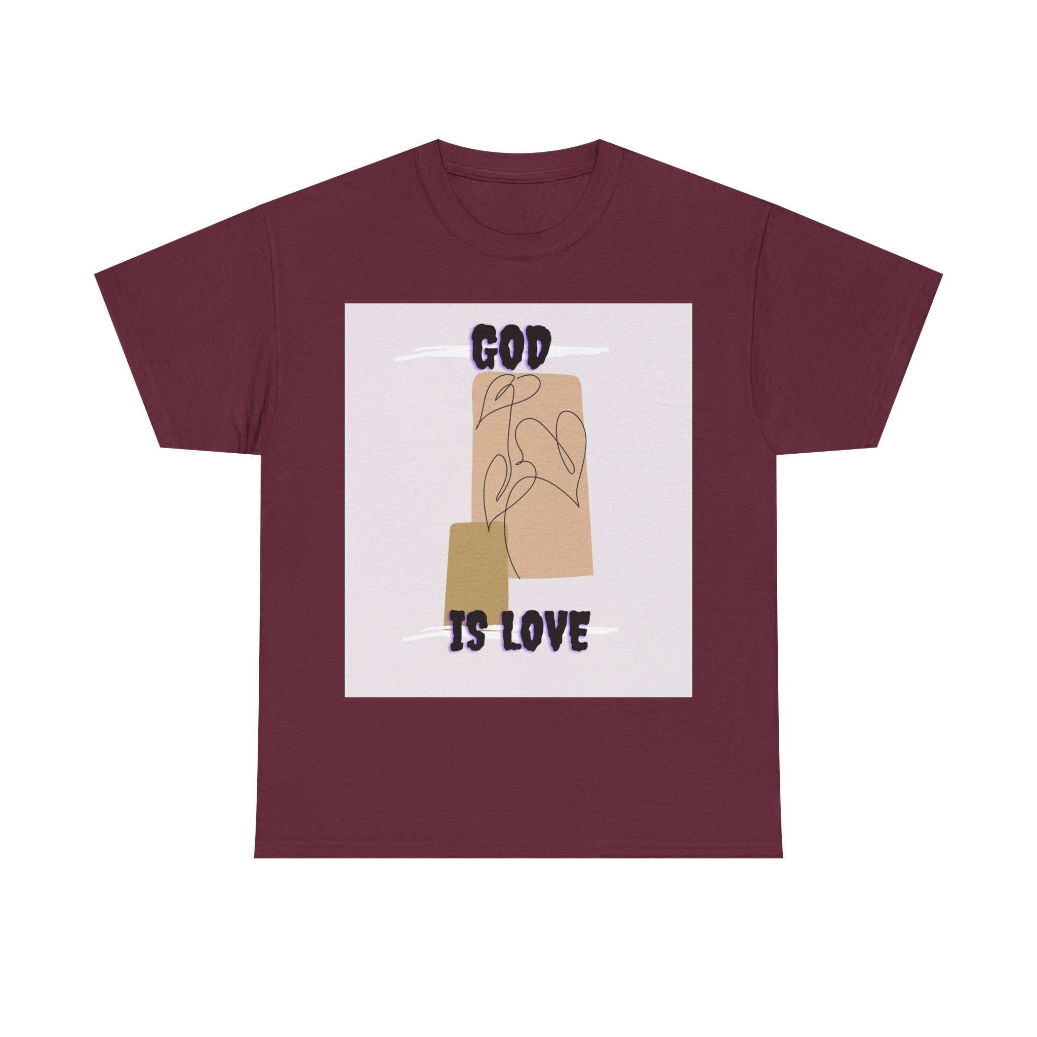 God Is Love Unisex Heavy Cotton Tee, Inspirational T-Shirt, Faith-Based Apparel, Christian Gift, Everyday Wear