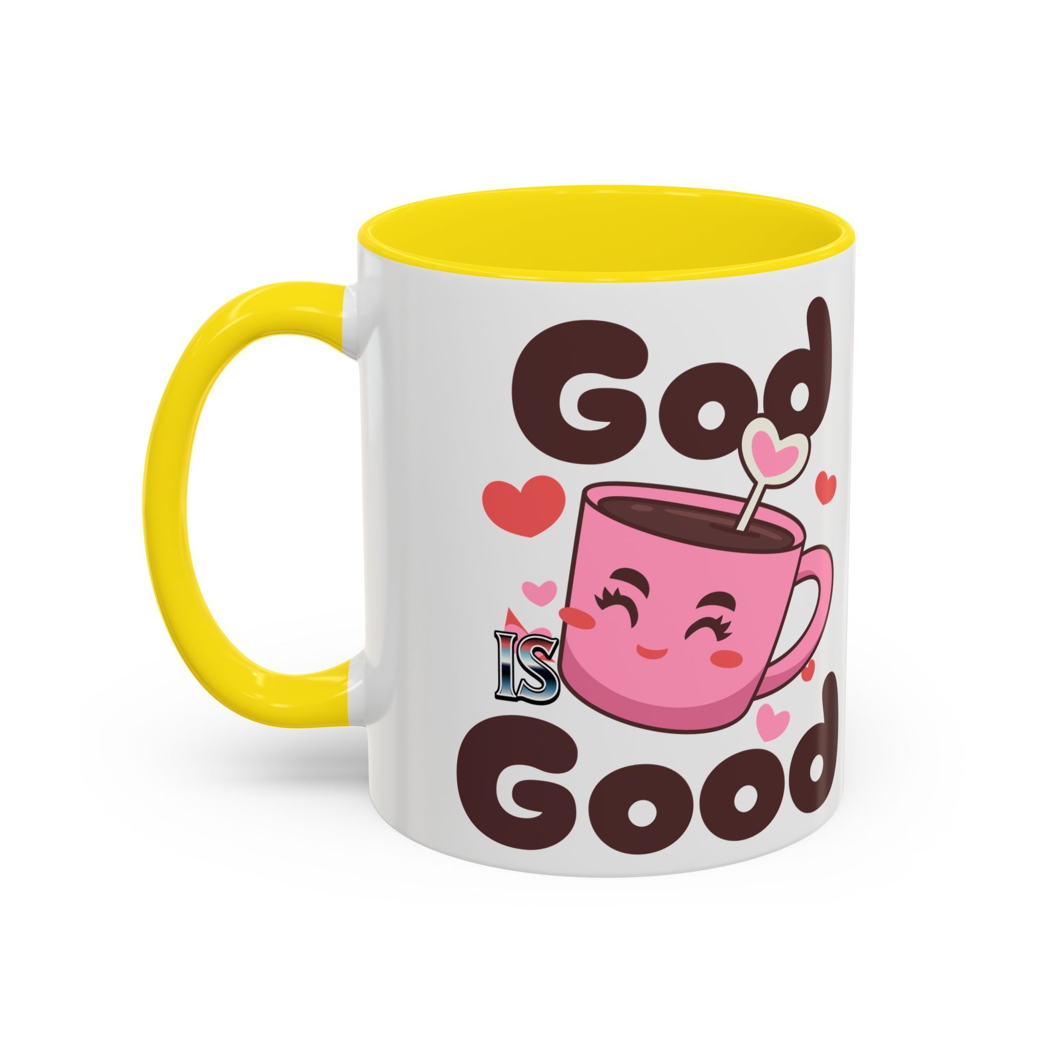 Cute God is Good Coffee Mug | Love Inspired Drinkware for Coffee Lovers, Gift for Friends, Anniversaries, Home Decor, Faith-Based Gifts