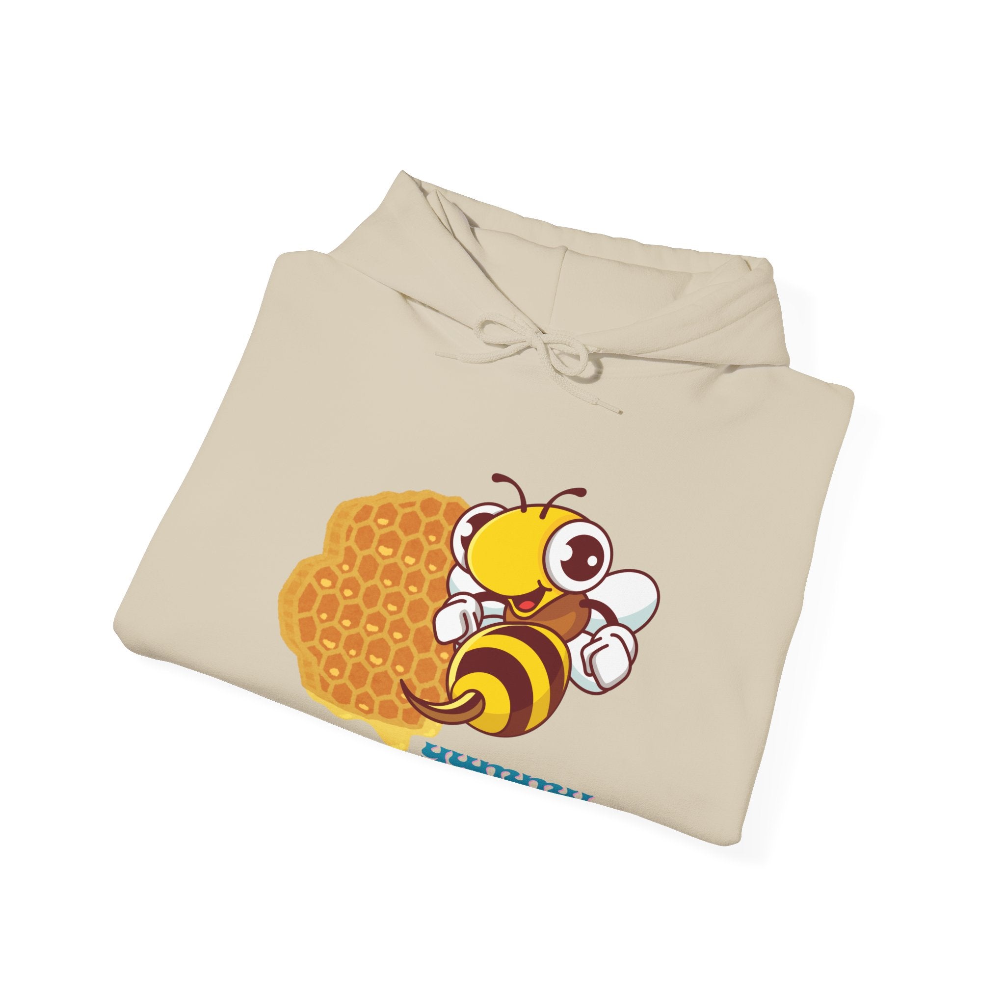 Cute Bee & Waffle Hoodie, Yummy Food Sweatshirt, Unisex Gift for Food Lovers, Cozy Casual Wear, Great for Birthdays & Celebrations