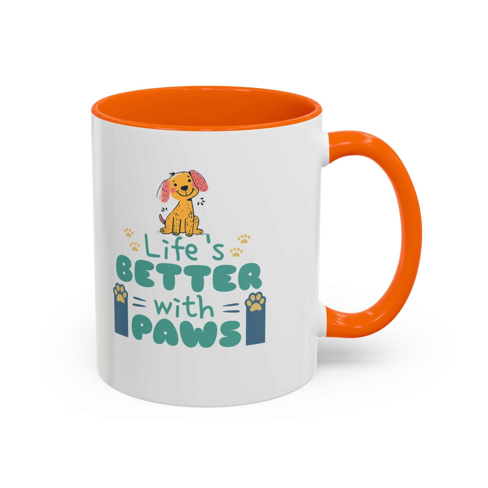 Life's Better with Paws Mug - Pet Lover's Coffee Cup, Dog Themed Gift, Animal Lover Present, Cute Ceramic Mug, Fun Pet Owner Gift