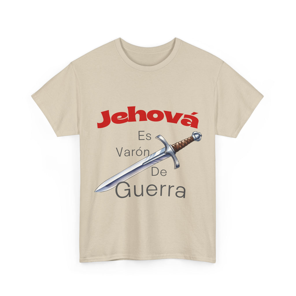Jehová Es Varón De Guerra T-Shirt — Spanish Christian Sword Design