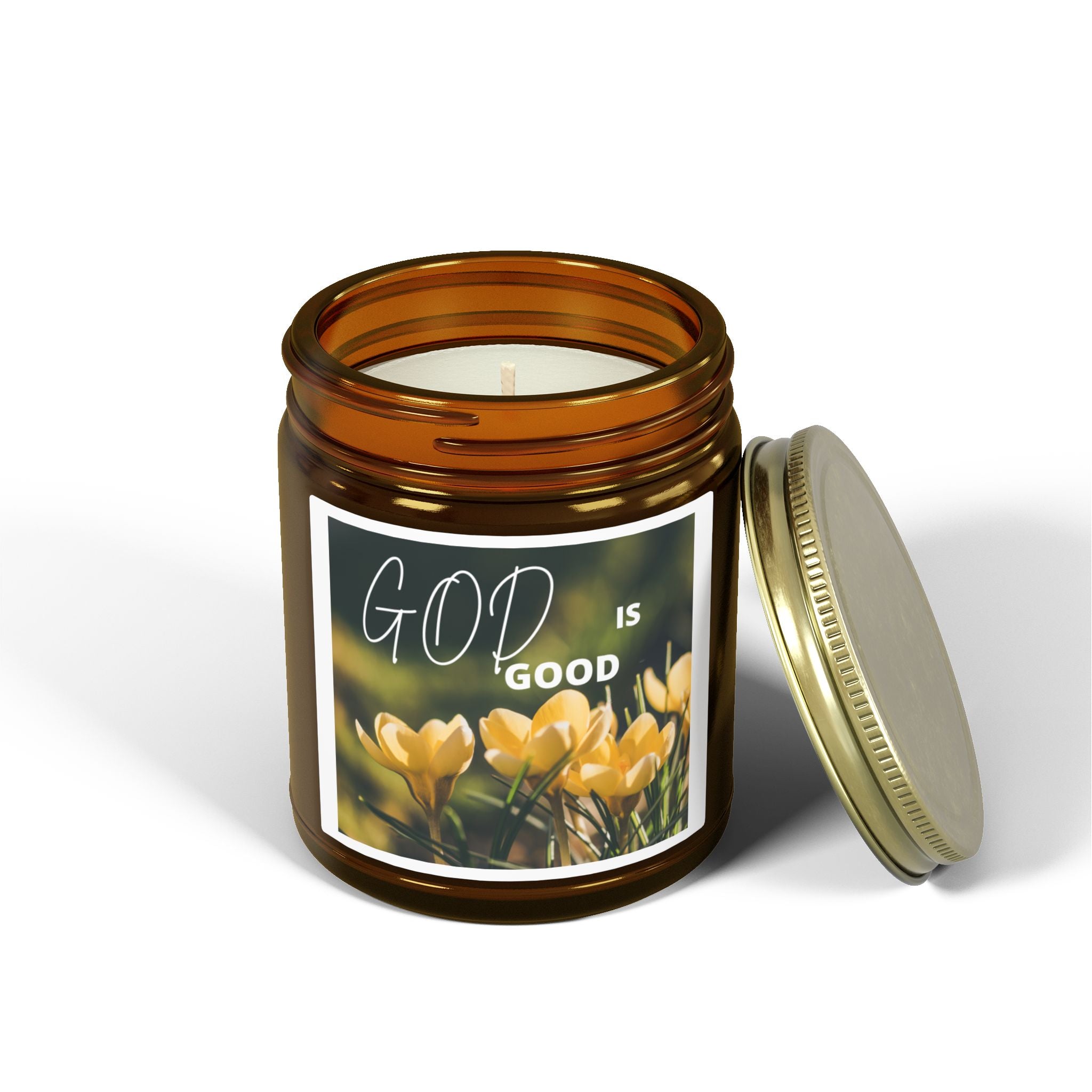 God Is Good Scented Candle — Coconut Apricot Wax (4oz, 9oz)
