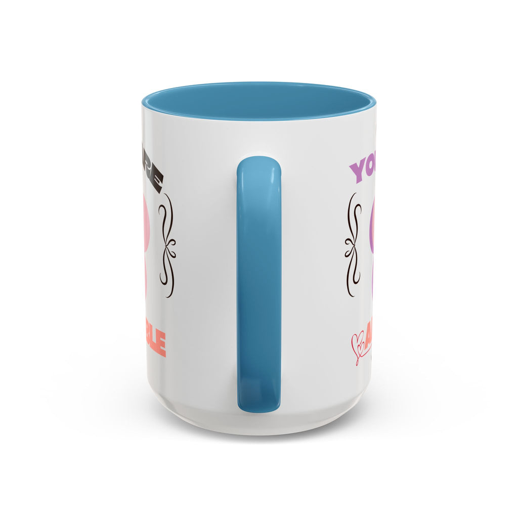 You Are Adorable Coffee Mug — Cute Pink Flower Accent Mug (11/15oz)
