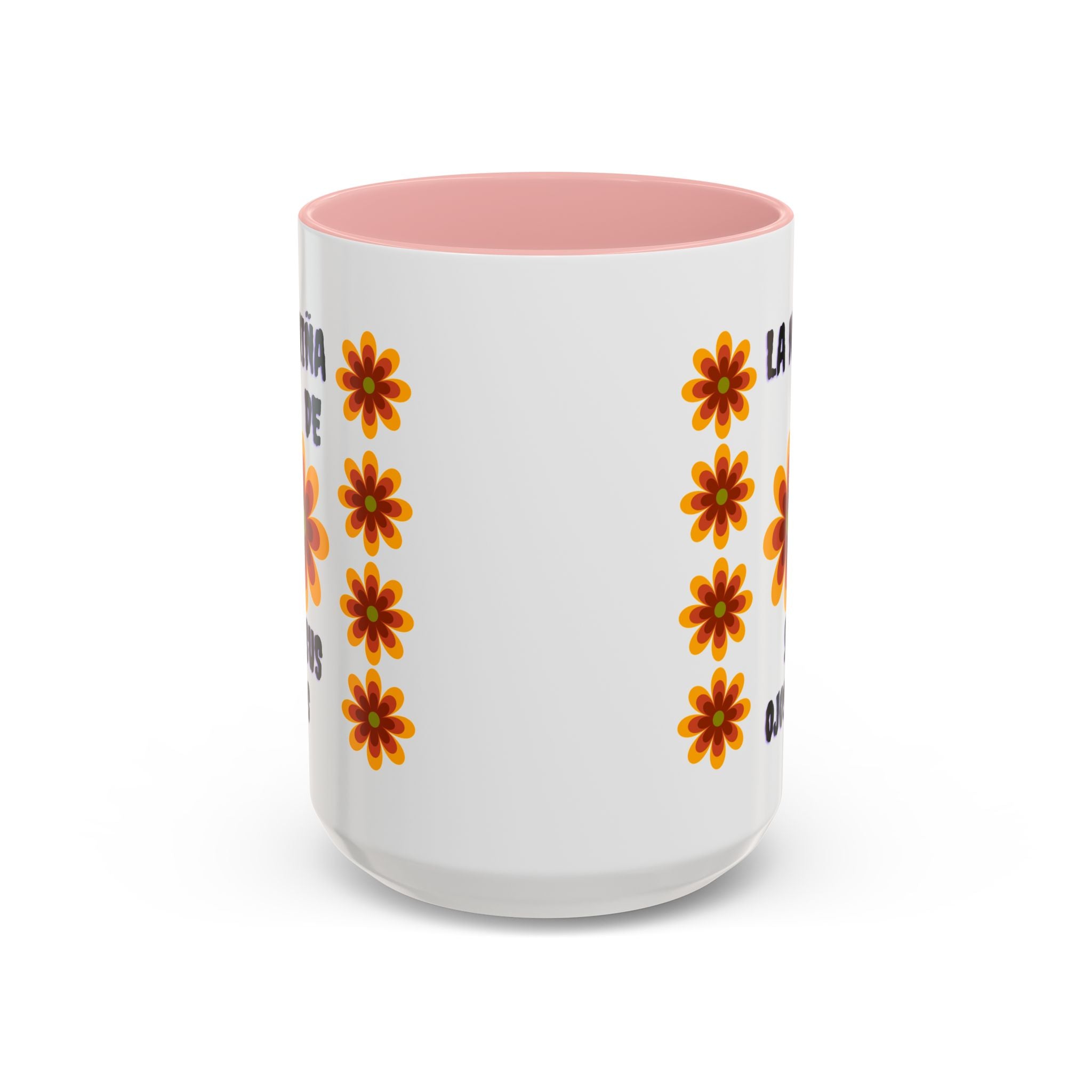 Bright Floral Accent Coffee Mug for Gifts, Home Decor, Coffee Lovers, Spanish Quote, Perfect for Special Occasions
