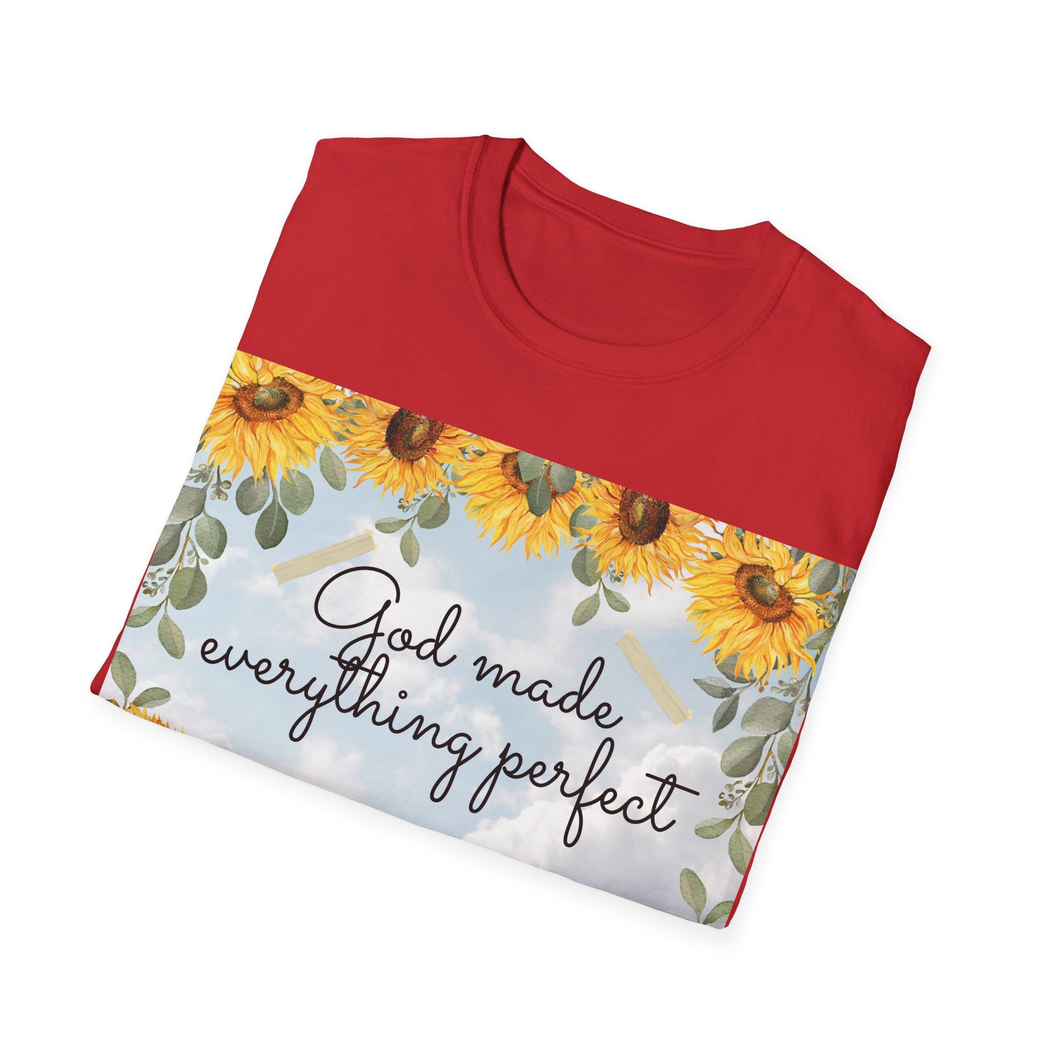 God Made Everything Perfect Sunflower T-Shirt, Inspirational Tee, Gift for Her, Positive Affirmation Apparel, Summer Style, [...]
