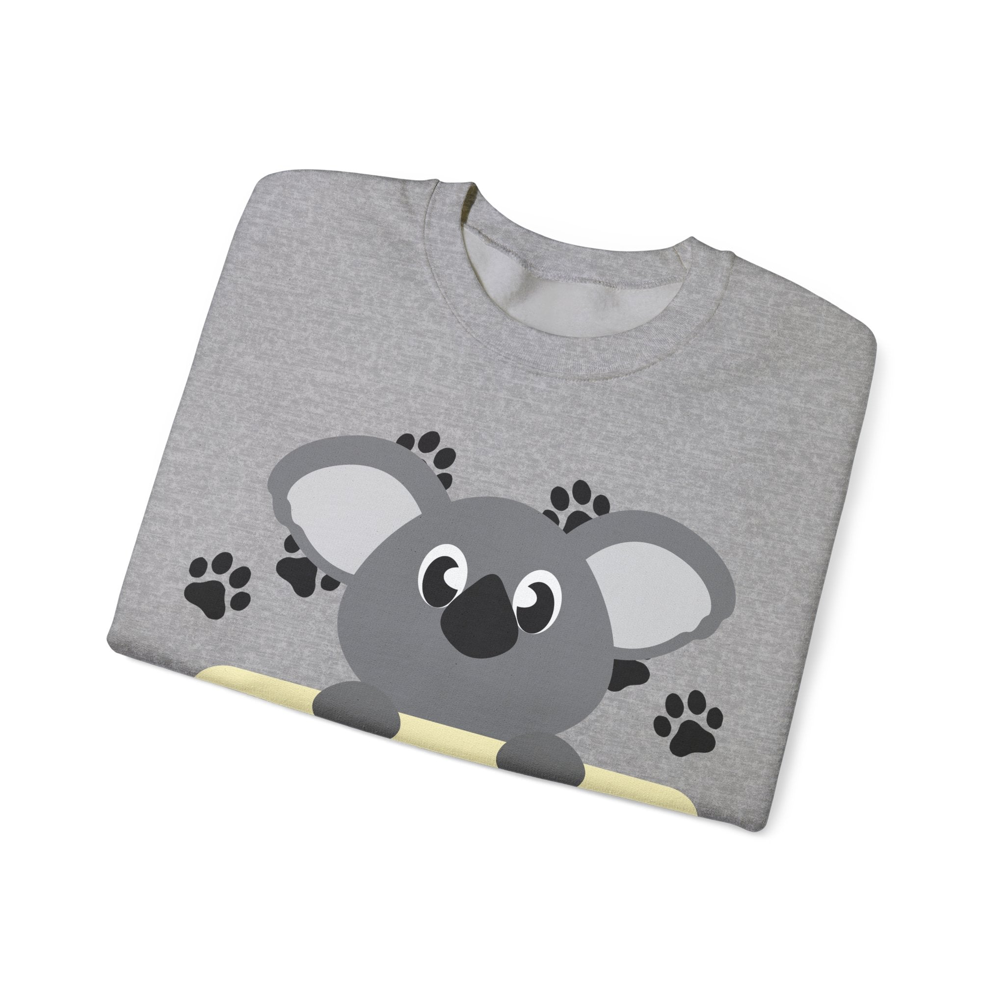 Cute Koala Hello Sweatshirt, Unisex Cozy Crewneck, Pet Lover Gift, Animal Lover Apparel, Fun Casual Wear, Cute Graphic Sweater