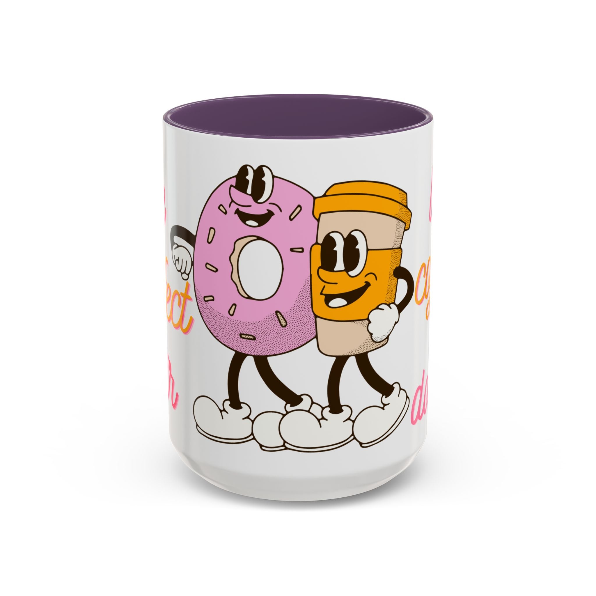 Like Coffee & Donuts Accent Coffee Mug — Cute Donut & Coffee Cup Design (11/15oz)