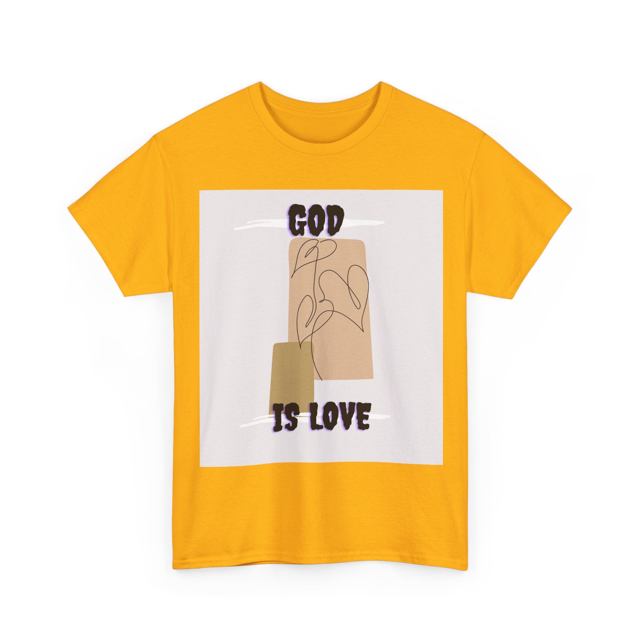 God Is Love Unisex Heavy Cotton Tee, Inspirational T-Shirt, Faith-Based Apparel, Christian Gift, Everyday Wear