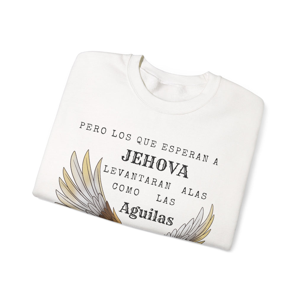 Isaías 40:31 Eagle Sweatshirt — "Pero los que esperan a Jehová" Spanish Christian Crewneck