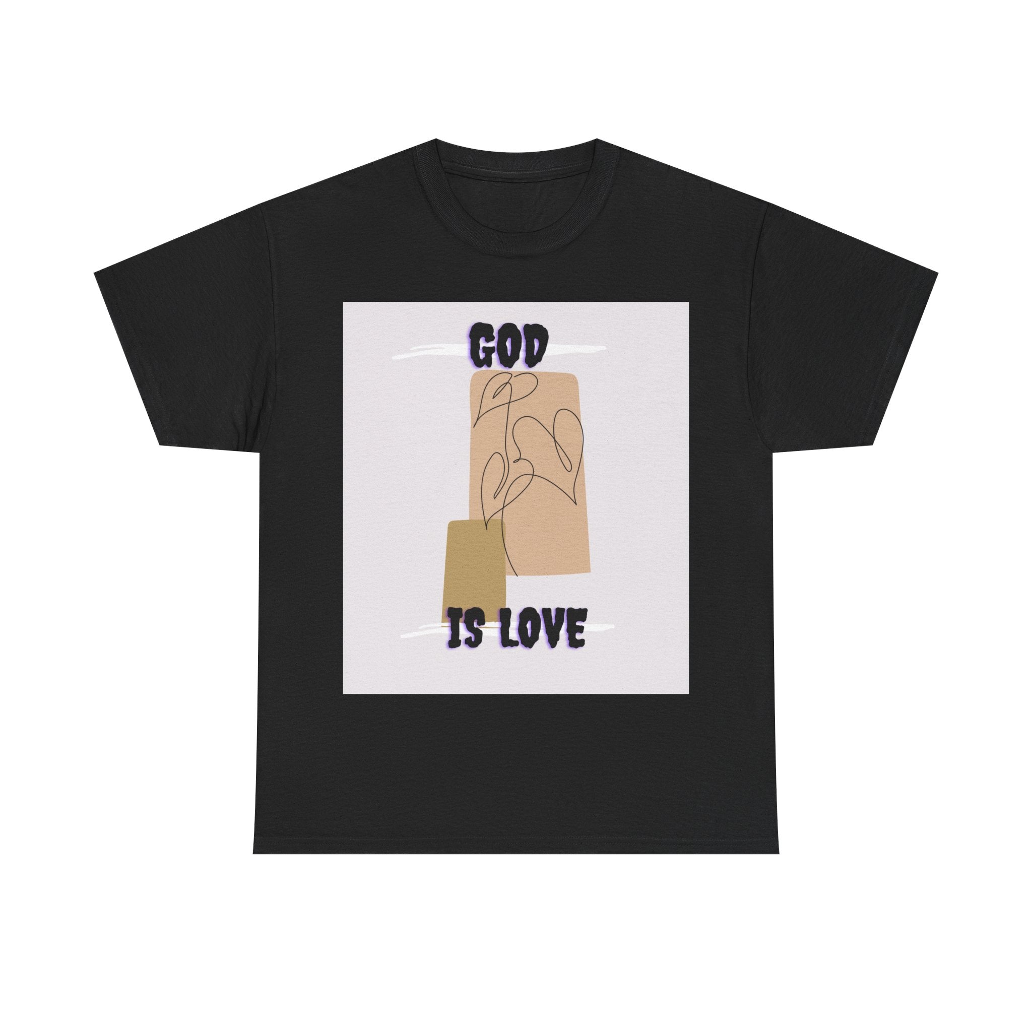 God Is Love Unisex Heavy Cotton Tee, Inspirational T-Shirt, Faith-Based Apparel, Christian Gift, Everyday Wear
