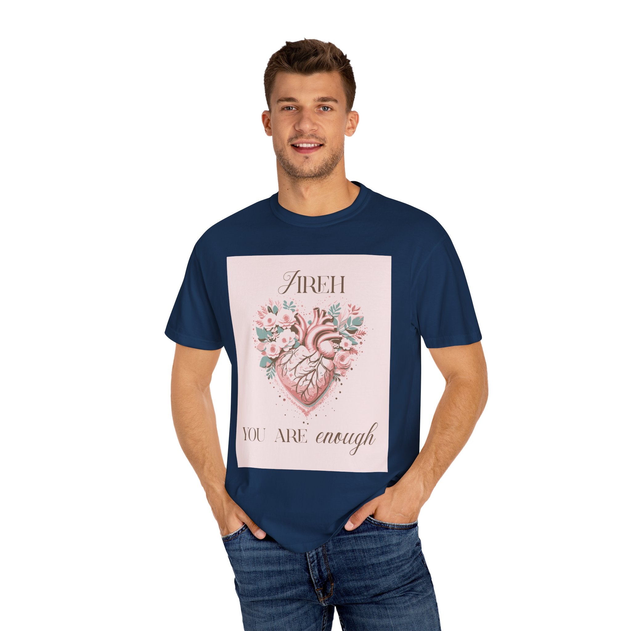 You Are Enough Floral Heart T-Shirt