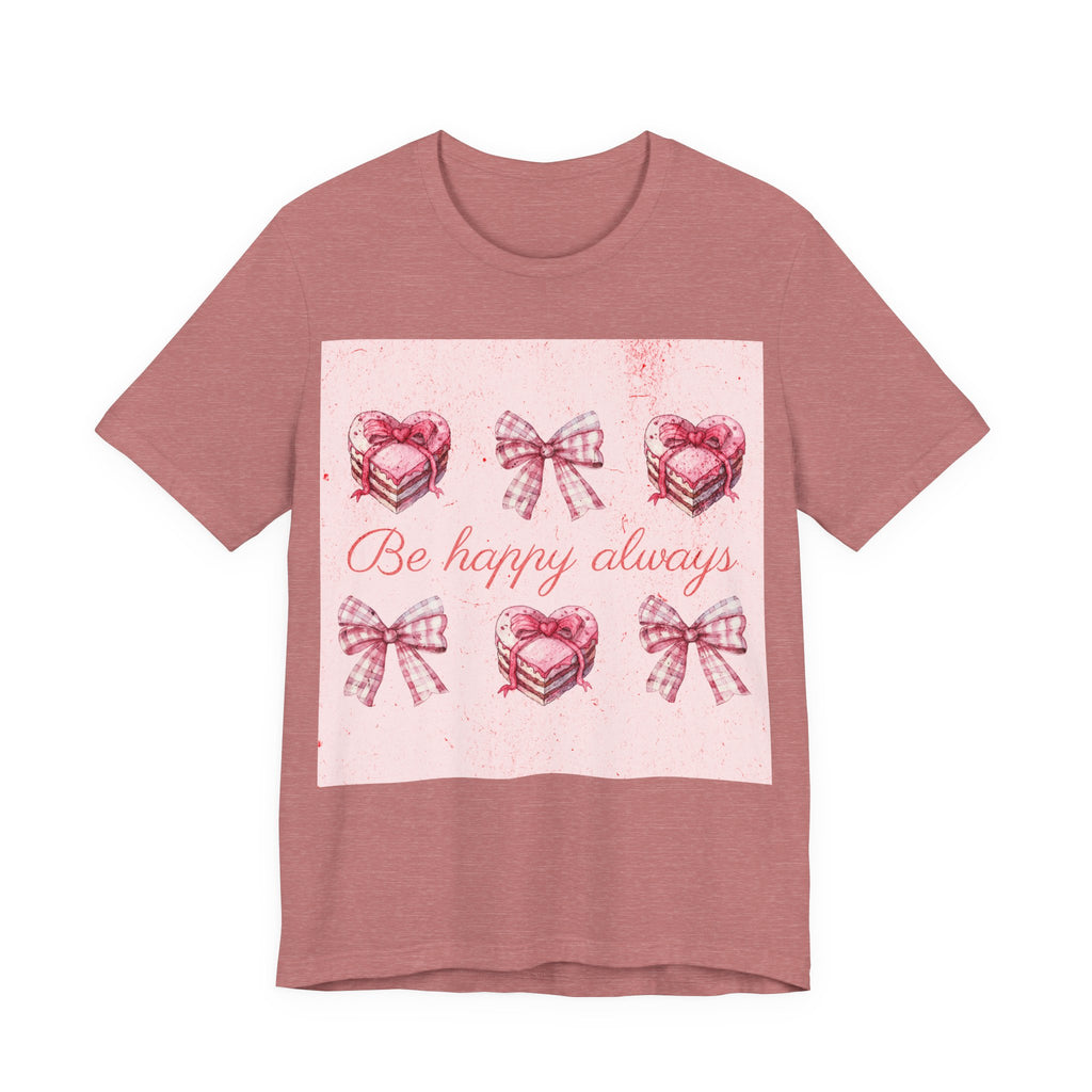 Happy Hearts Tee, Casual Gift T-Shirt, Positive Vibes Shirt, Birthday Outfit, Everyday Wear, Cheerful Top