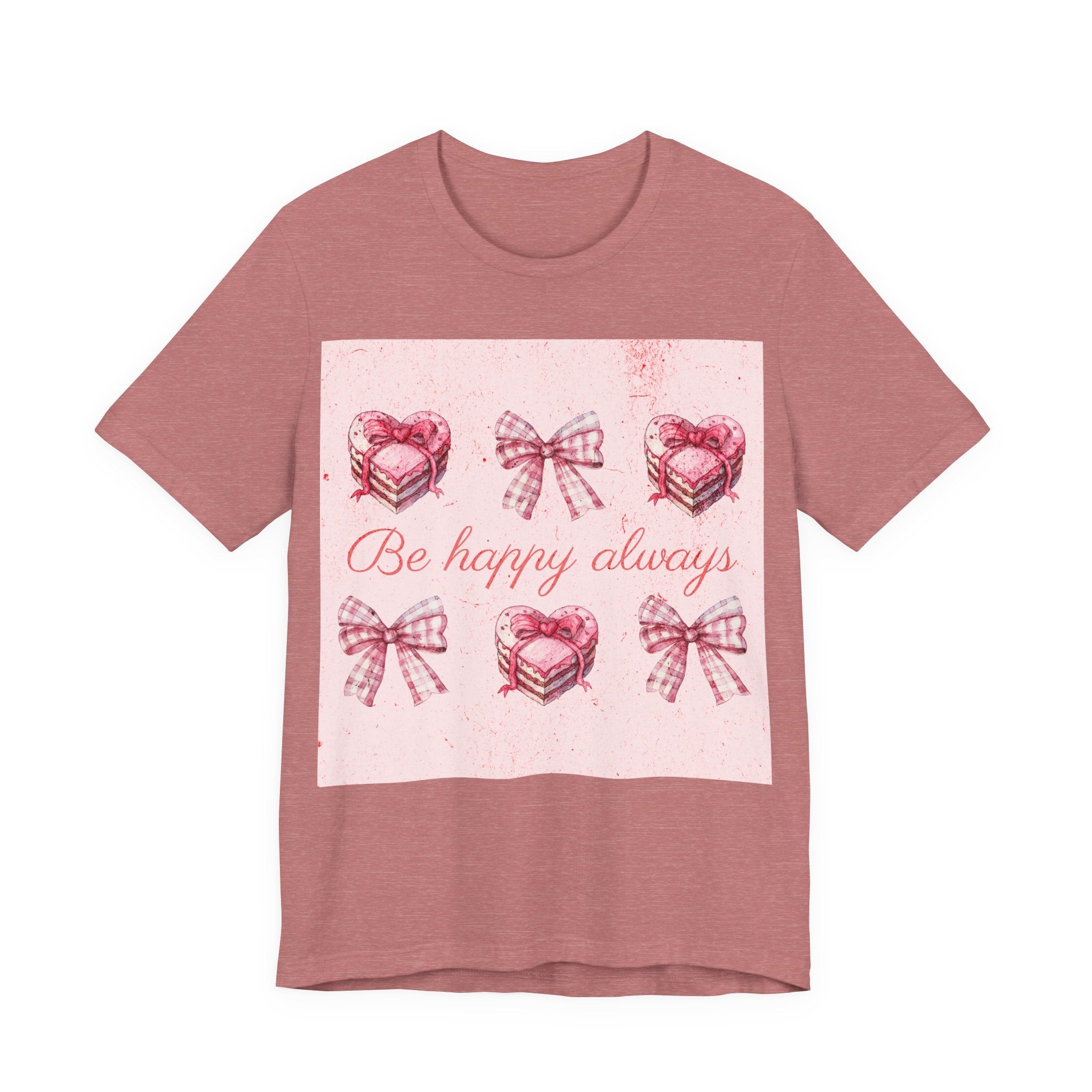 Happy Hearts Tee, Casual Gift T-Shirt, Positive Vibes Shirt, Birthday Outfit, Everyday Wear, Cheerful Top