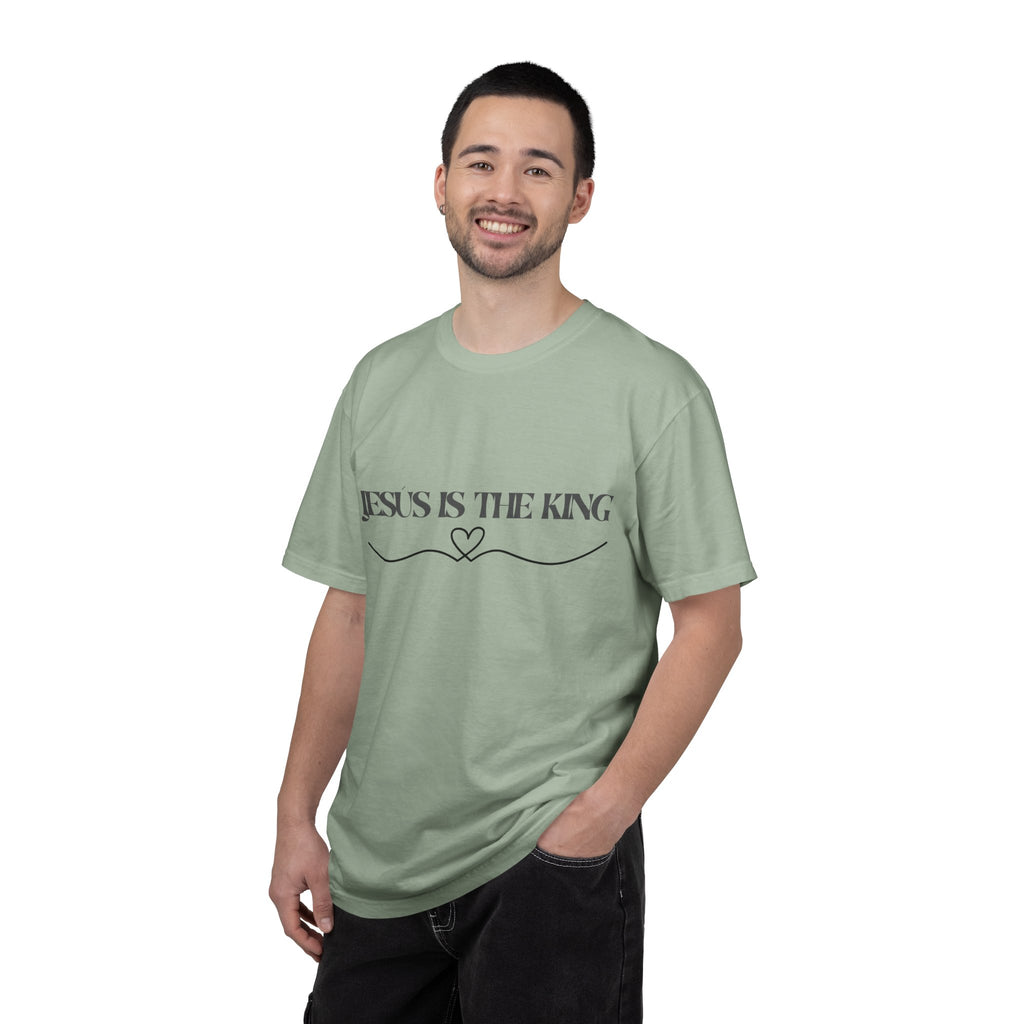 Jesus Is The King T-Shirt — Christian Faith Tee with Heart Accent