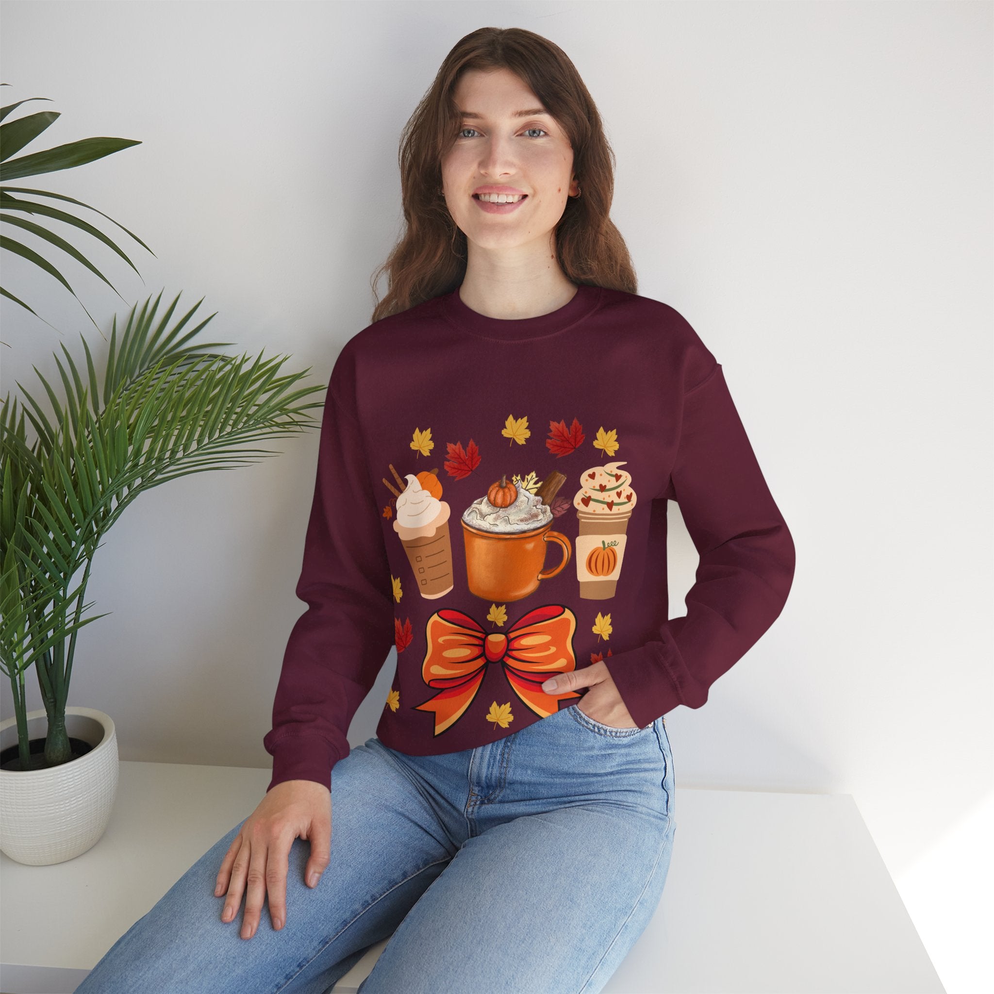 Autumn Vibes Sweatshirt, Cozy Crewneck for Fall, Pumpkin Spice Sweatshirt, Cute Gift for Thanksgiving, Warm Fashion Statement