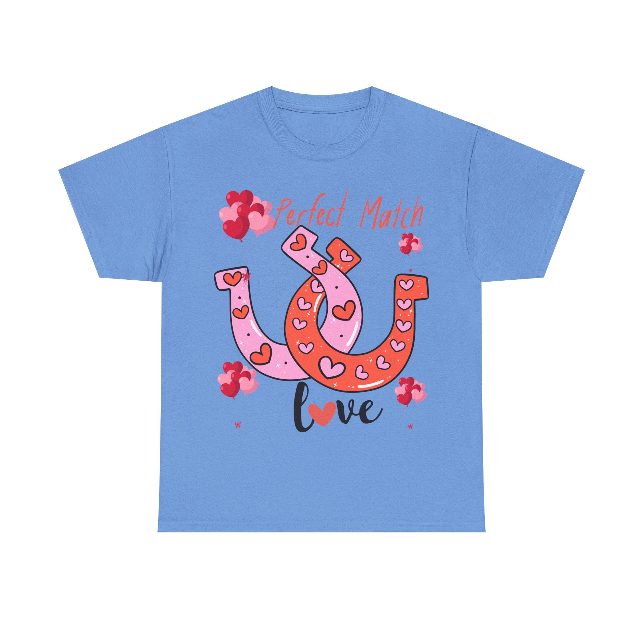 Perfect Match Love T-Shirt — Cute Horseshoe Valentine Tee