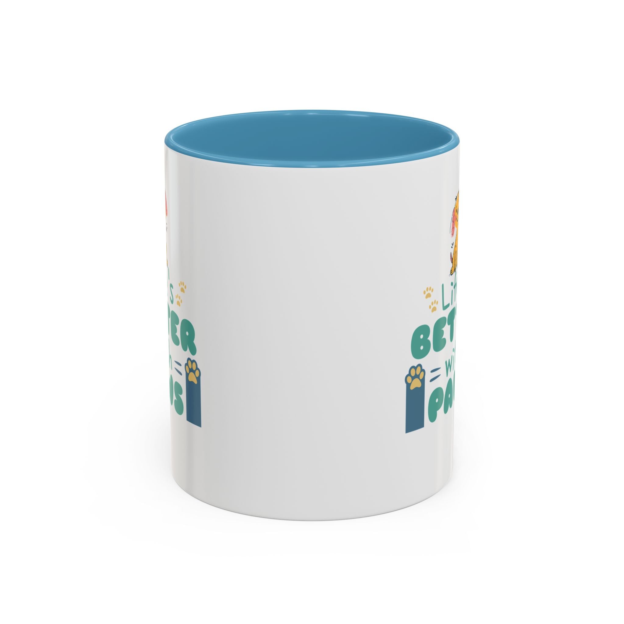 Life's Better with Paws Mug - Pet Lover's Coffee Cup, Dog Themed Gift, Animal Lover Present, Cute Ceramic Mug, Fun Pet Owner Gift