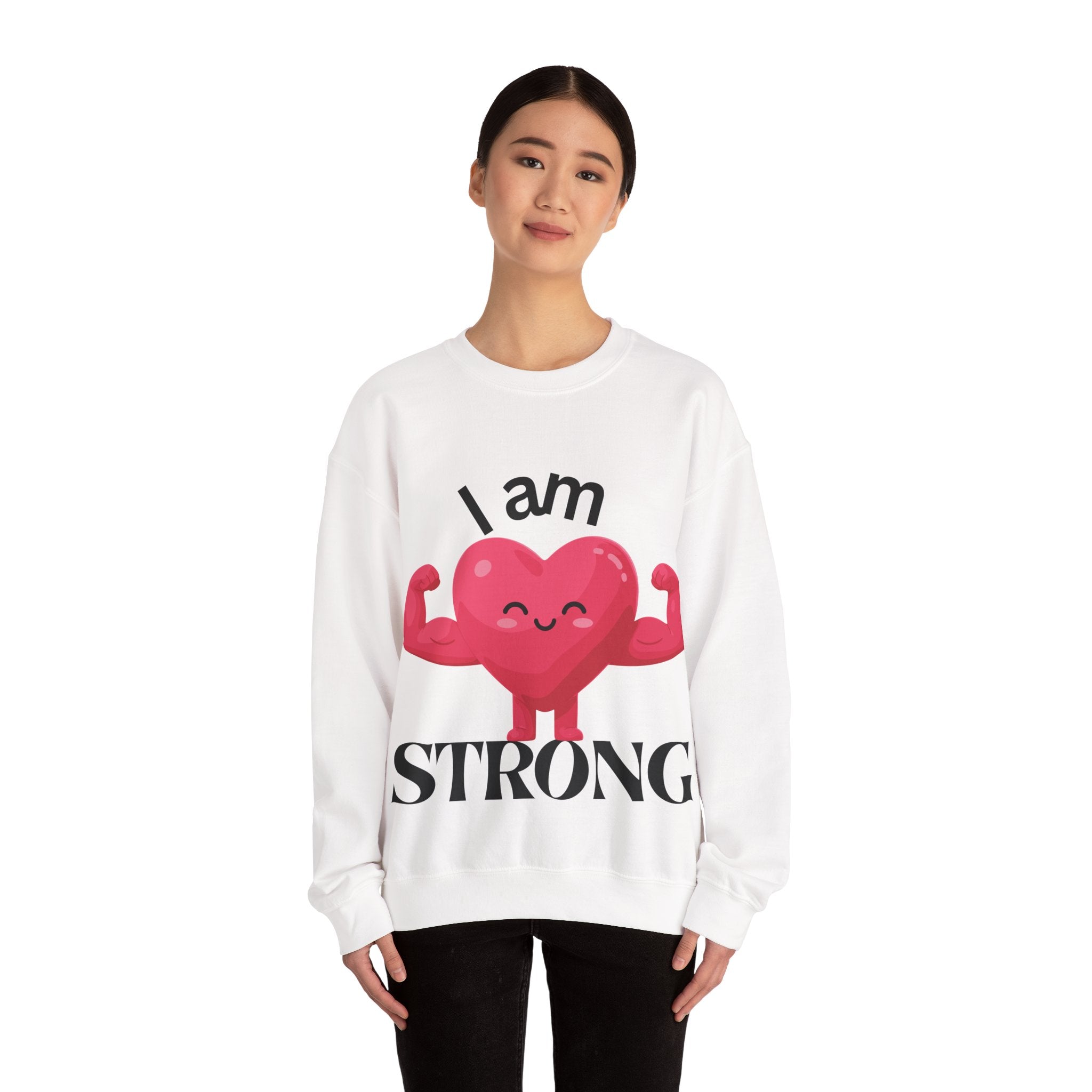 I Am Strong Heart Crewneck Sweatshirt
