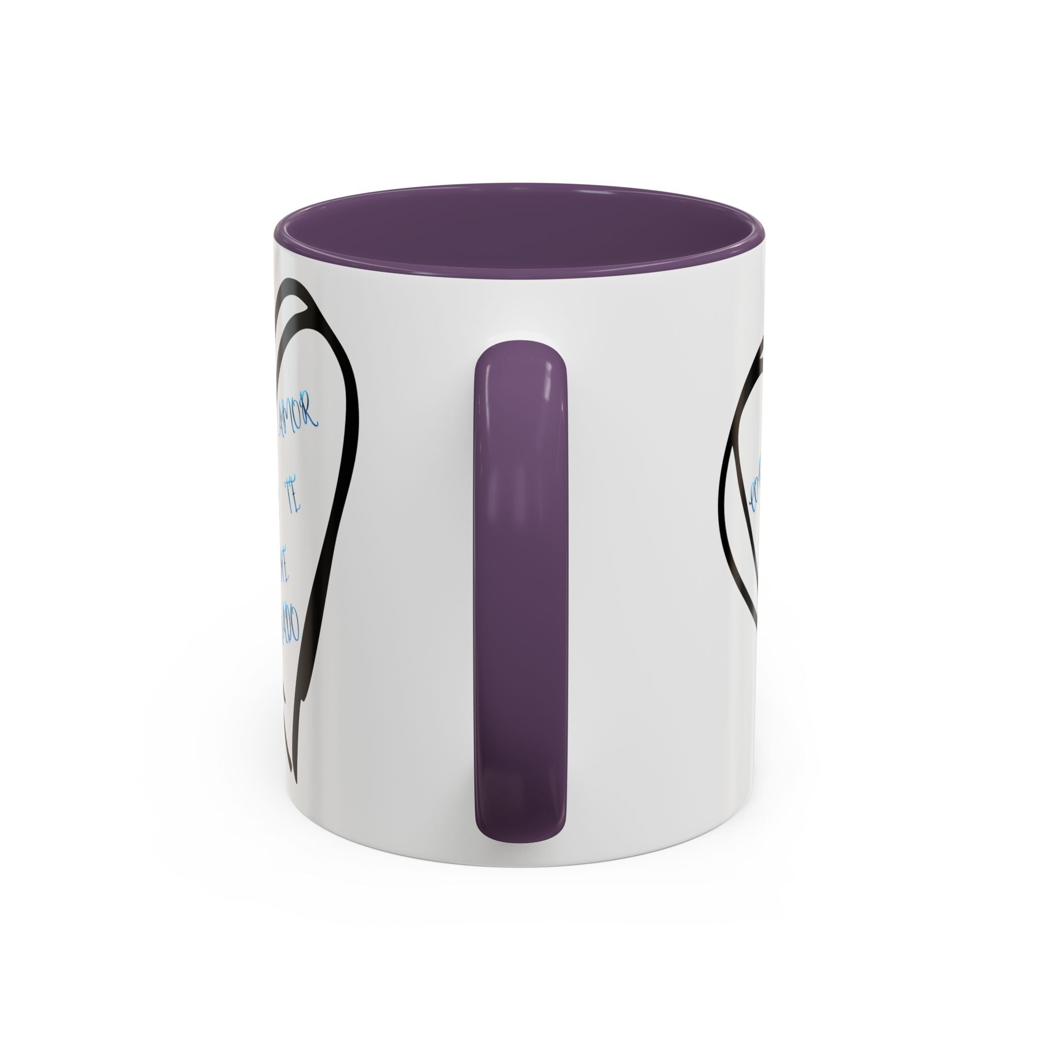 Coffee Mug - Hand-Drawn Heart with Spanish 'Por Amor Te He Amado' Accent