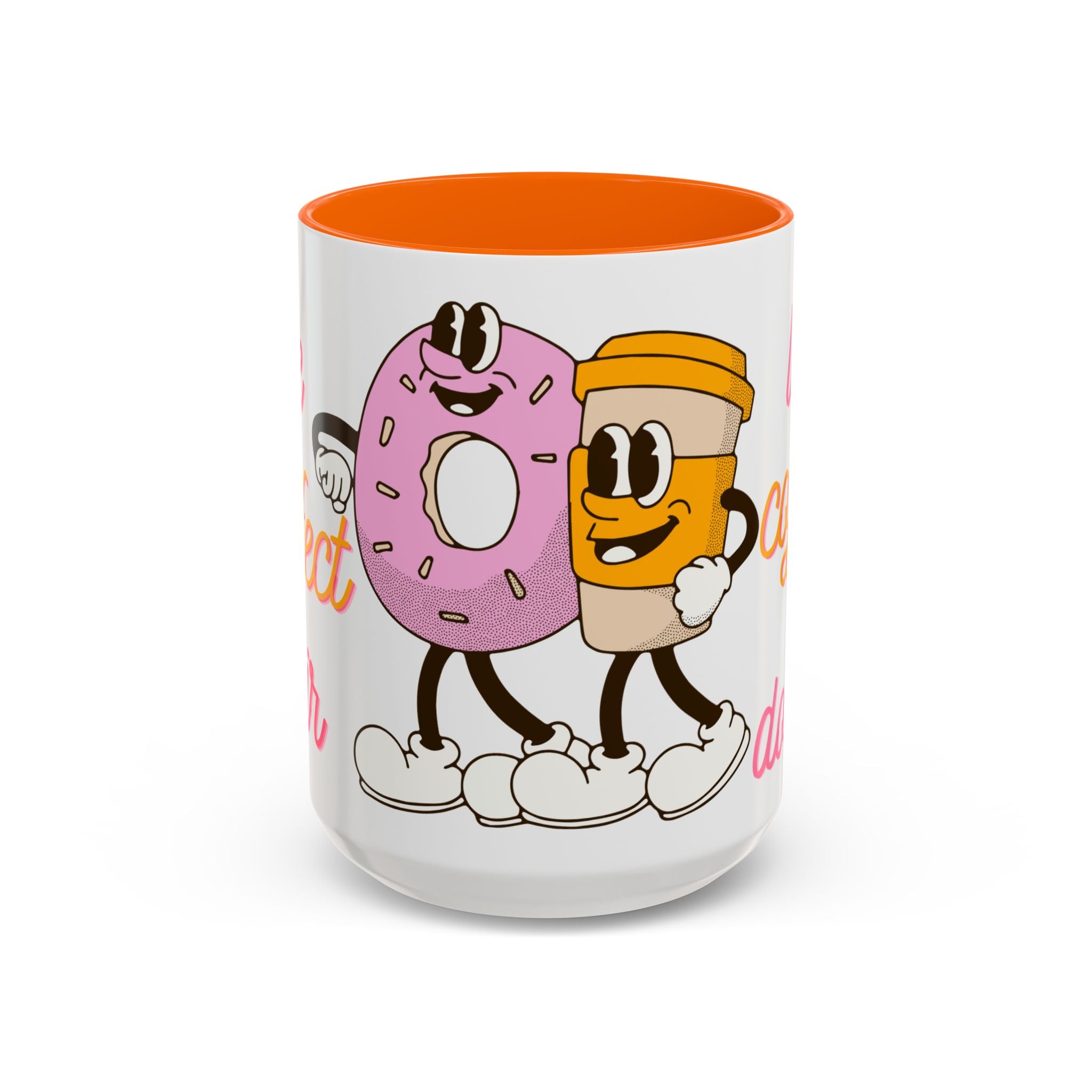 Like Coffee & Donuts Accent Coffee Mug — Cute Donut & Coffee Cup Design (11/15oz)