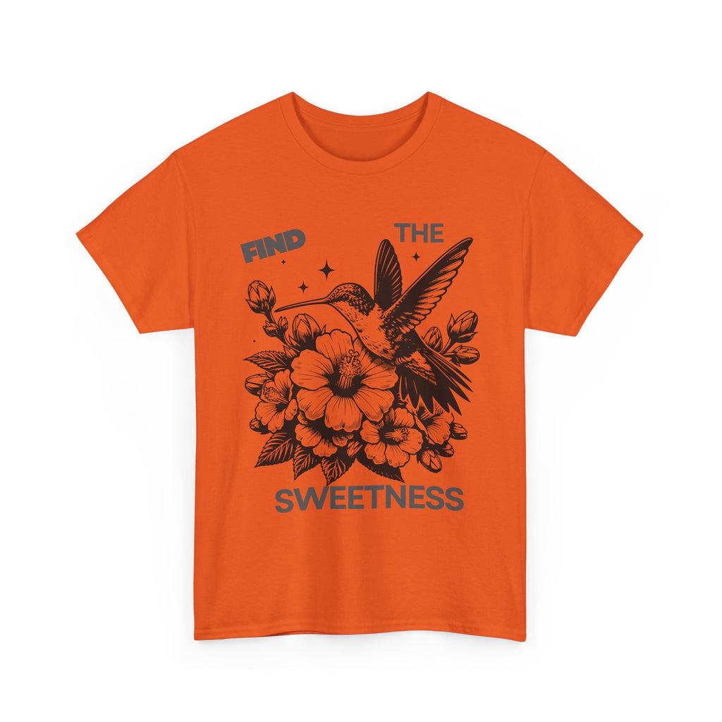 Find The Sweetness Tee — Floral Hummingbird Graphic T-Shirt