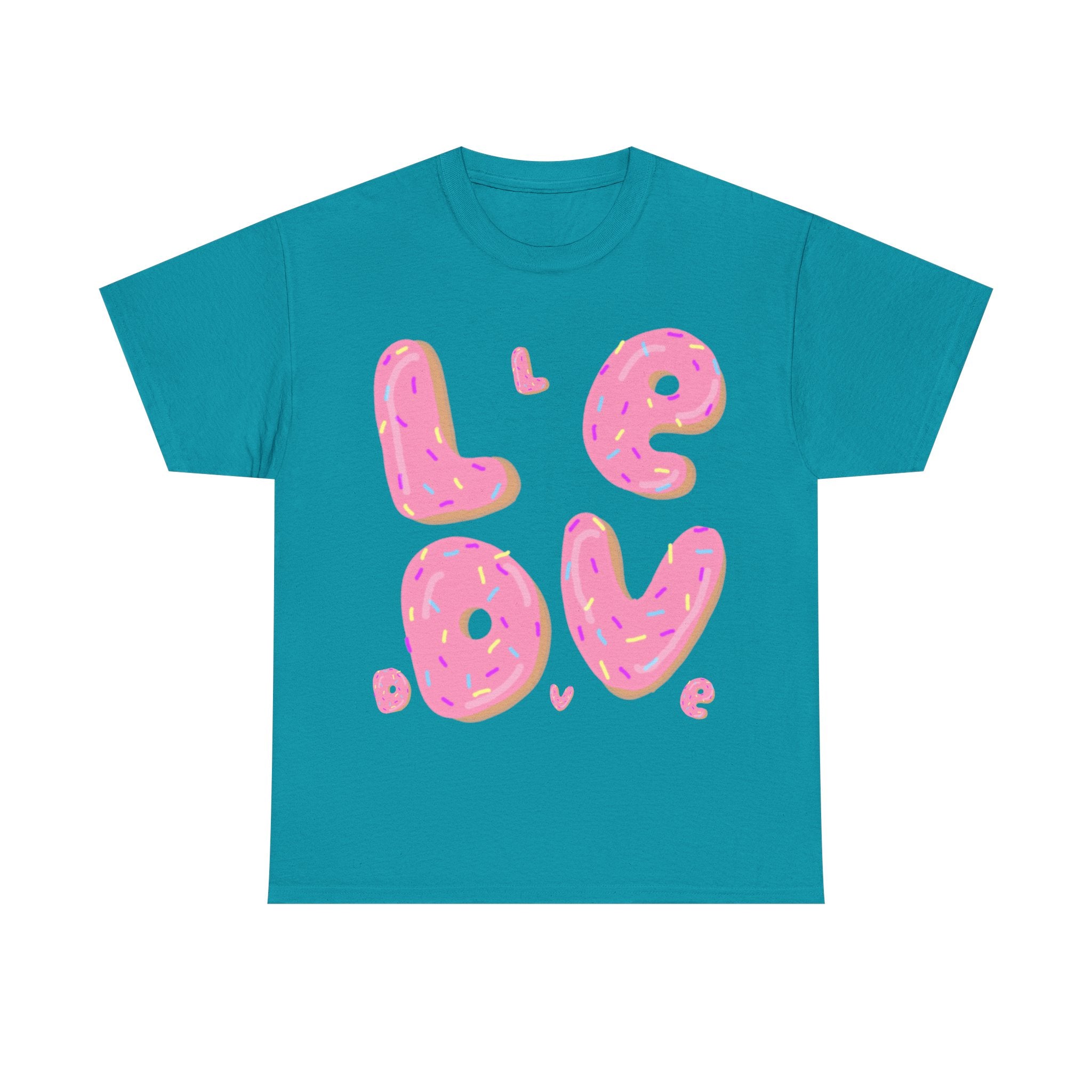 Sweet Love Donut Tee - Unisex Heavy Cotton T-Shirt for Foodies and Fun-Lovers