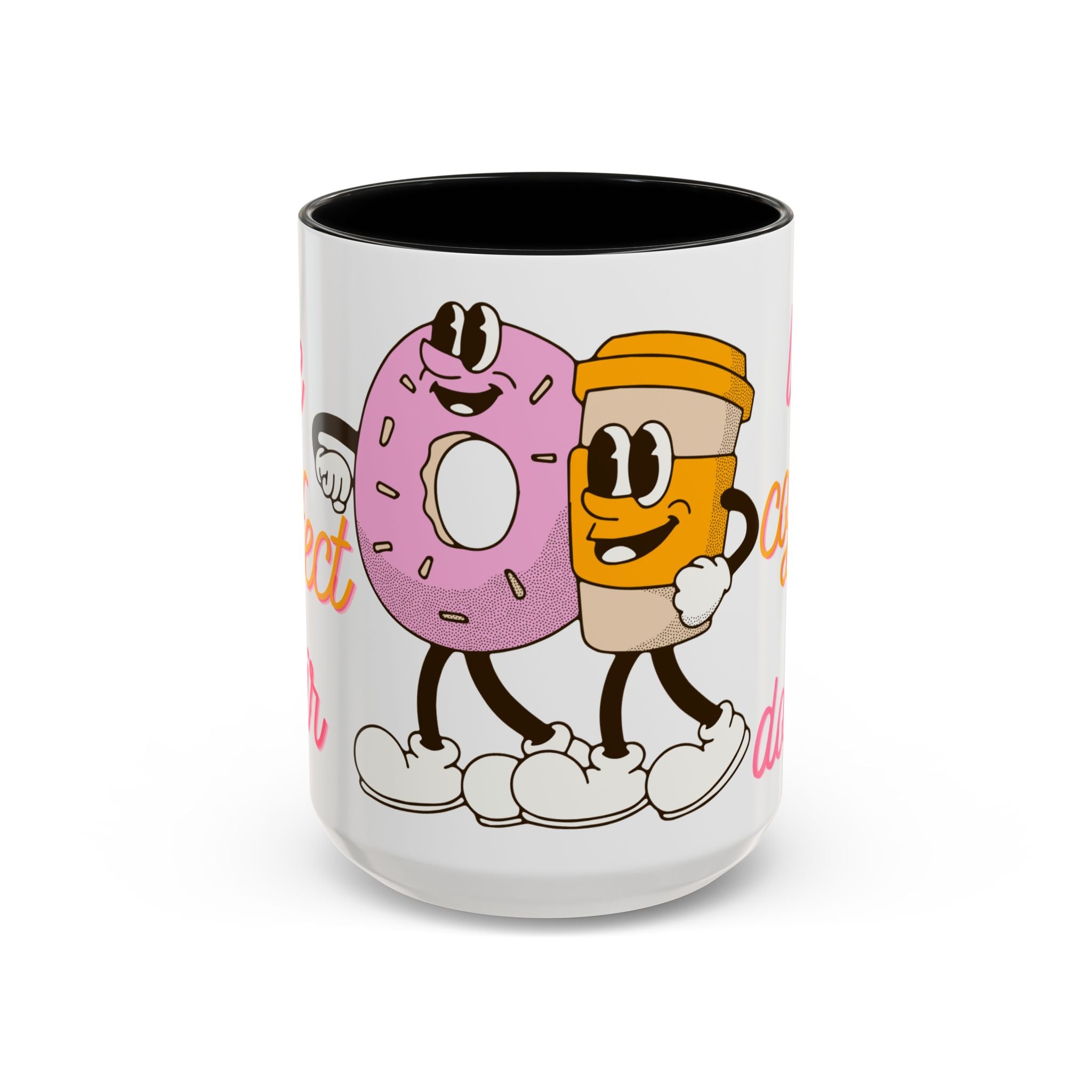 Like Coffee & Donuts Accent Coffee Mug — Cute Donut & Coffee Cup Design (11/15oz)
