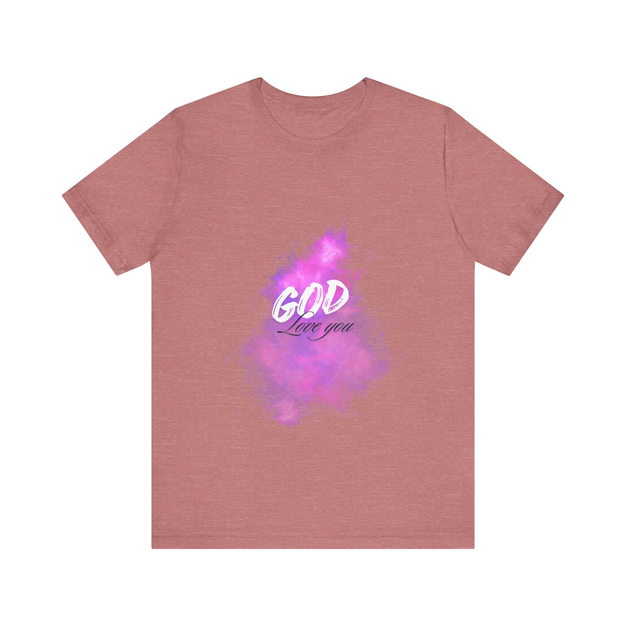 God Love You Tee - Inspirational Short Sleeve Shirt, Faith-Based Gift, Christian Apparel, Motivational T-Shirt, Perfect for Worship