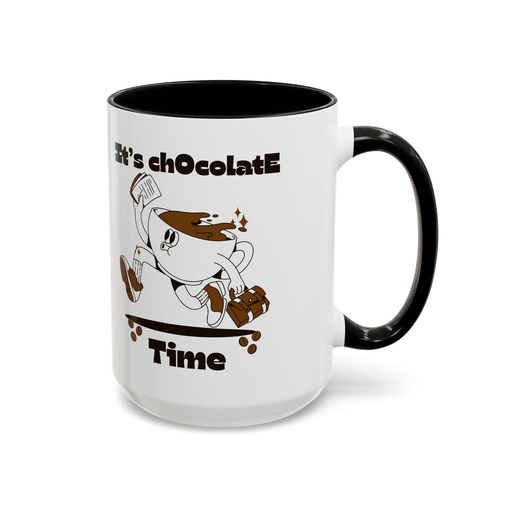 Chocolate Time Coffee Mug, Skateboard Mug, Gift for Coffee Lovers, Fun Mug for Hot Cocoa, Unique Mug for Birthdays, Cute Kitchen Decor