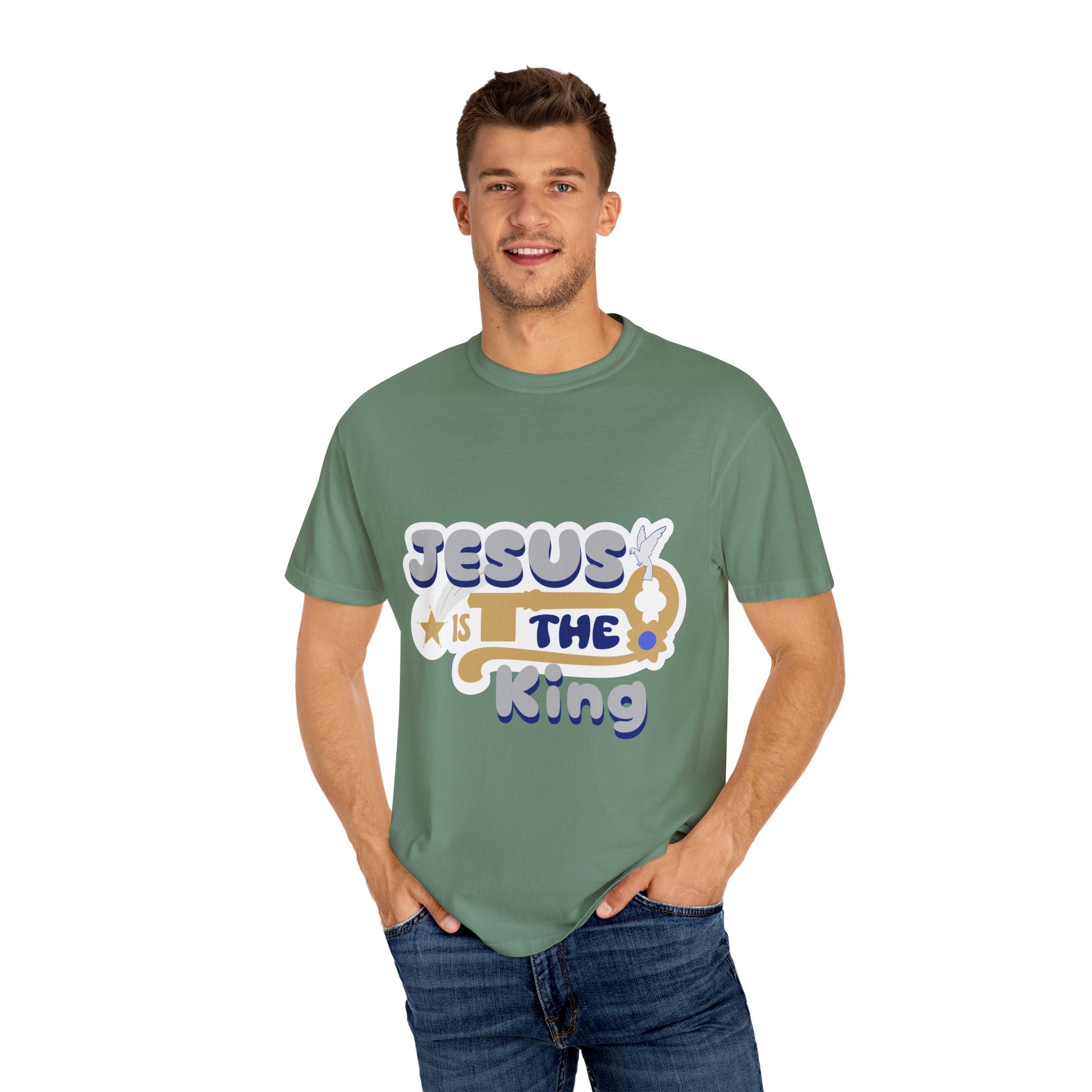 Jesus Is The King T-Shirt — Retro Christian Faith Tee