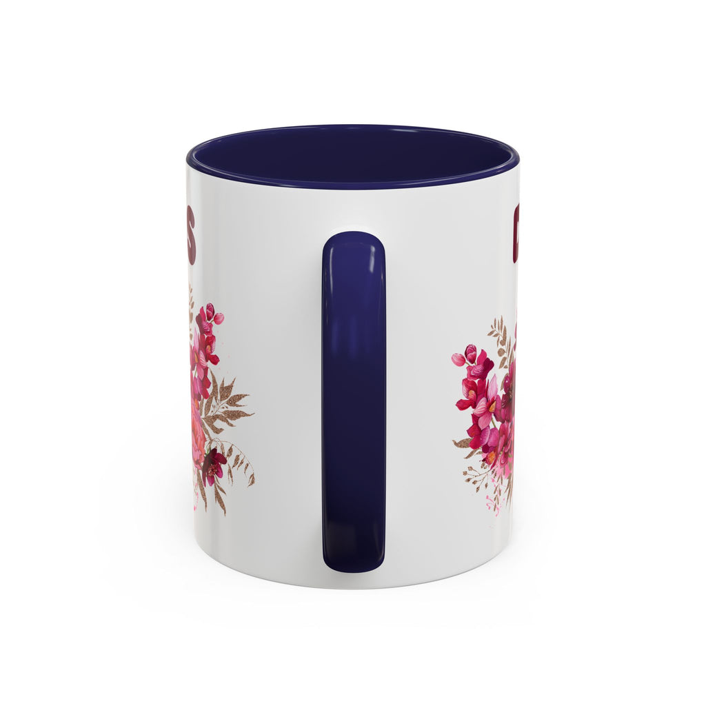 Dios Floral Accent Coffee Mug — 11/15oz Inspirational Christian Tea Cup