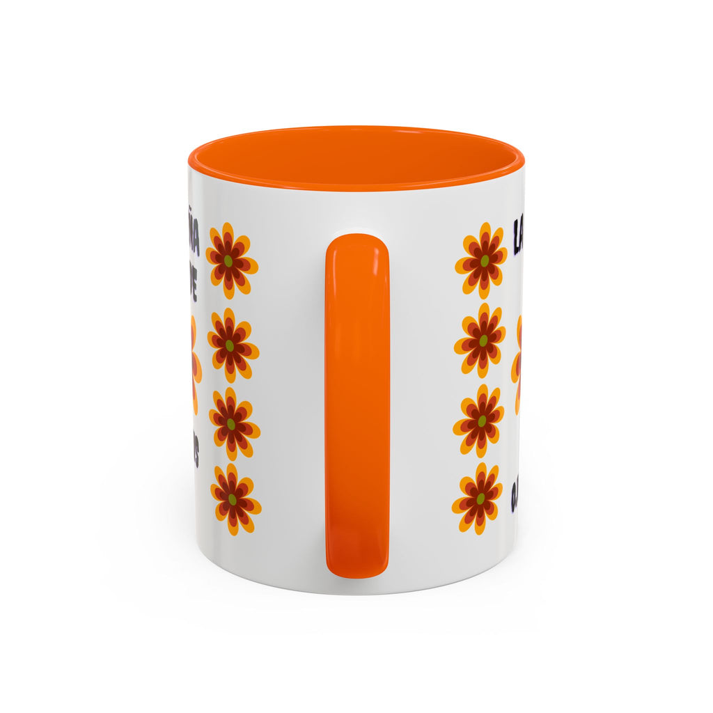 Bright Floral Accent Coffee Mug for Gifts, Home Decor, Coffee Lovers, Spanish Quote, Perfect for Special Occasions