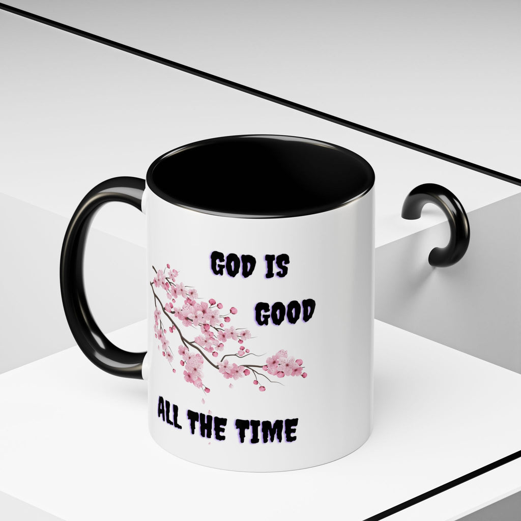 Inspirational Coffee Mug - God is Good, Floral Design, Gift for Faith Friends, Perfect for Mother's Day, Church Gatherings, Daily Motivation