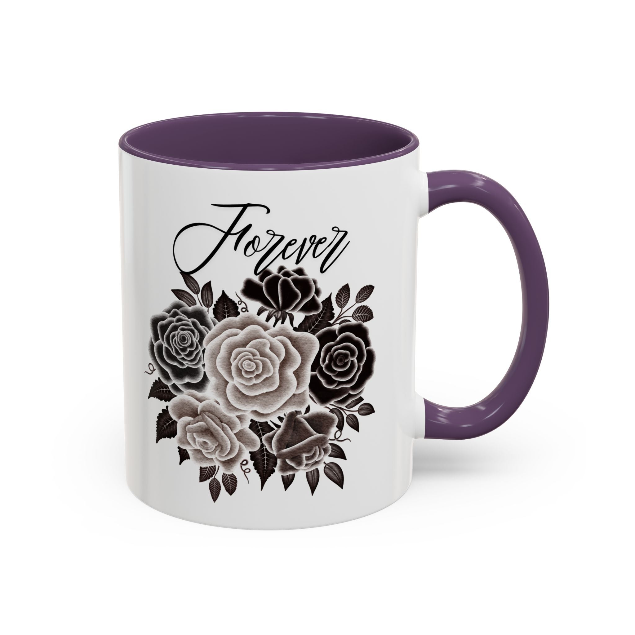 Elegant Floral Accent Coffee Mug for Coffee Lovers, Gift for Her, Home Decor, Valentine's Day, Birthday