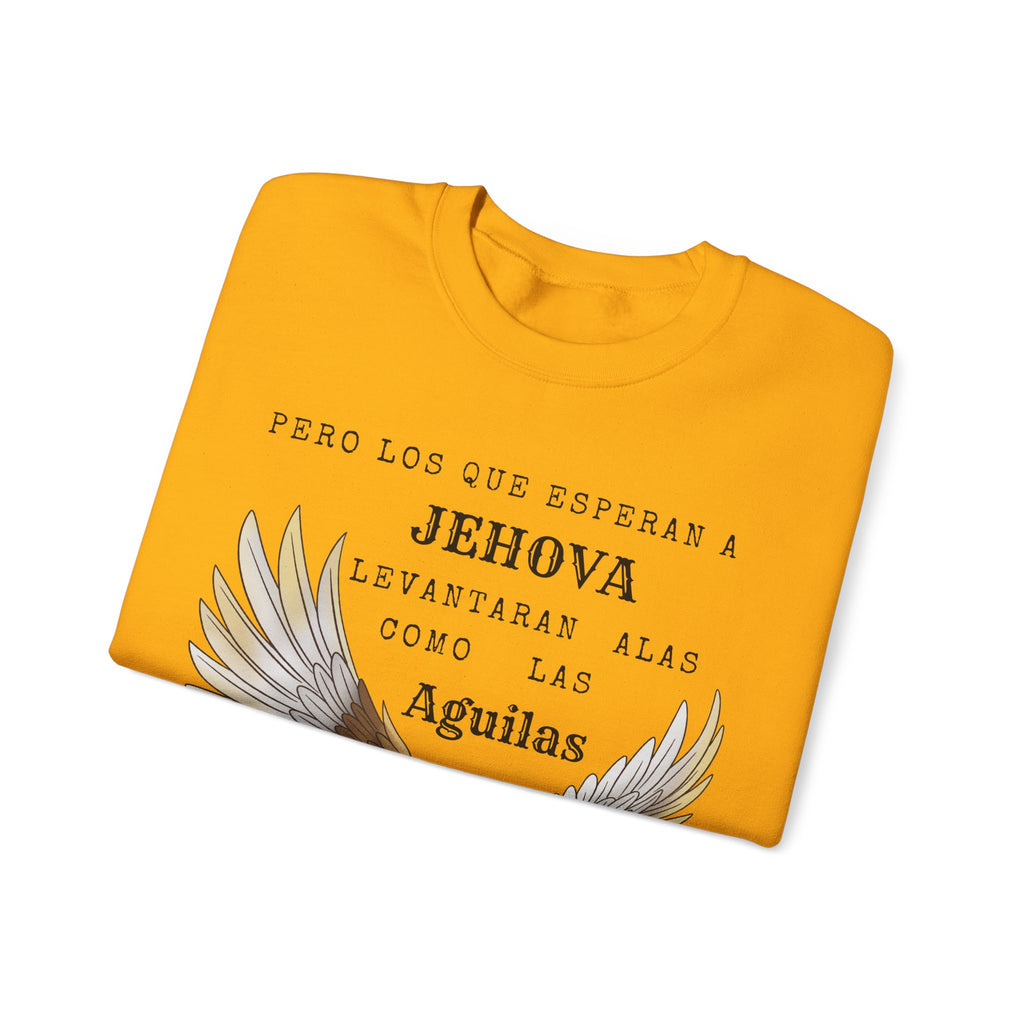 Isaías 40:31 Eagle Sweatshirt — "Pero los que esperan a Jehová" Spanish Christian Crewneck
