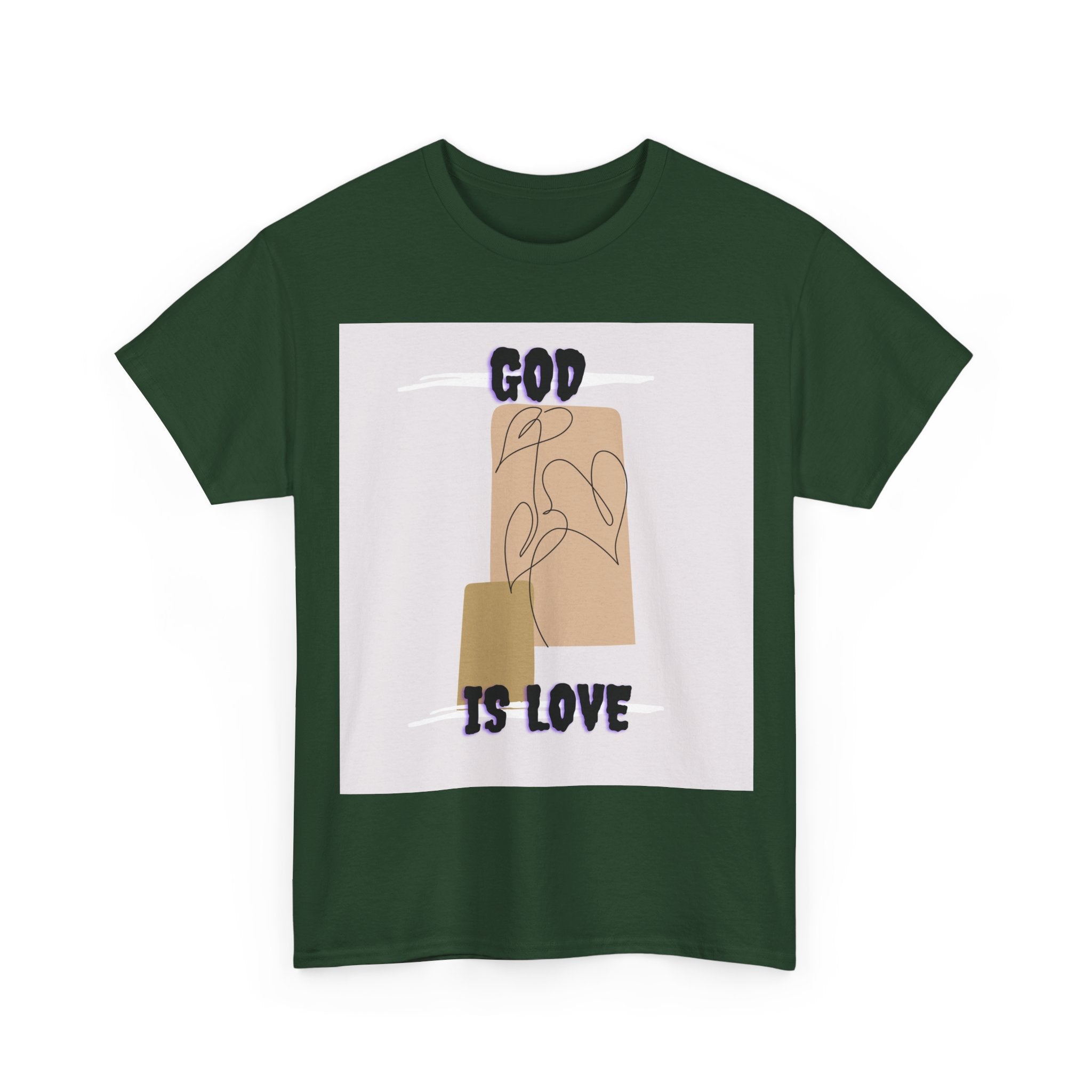 God Is Love Unisex Heavy Cotton Tee, Inspirational T-Shirt, Faith-Based Apparel, Christian Gift, Everyday Wear