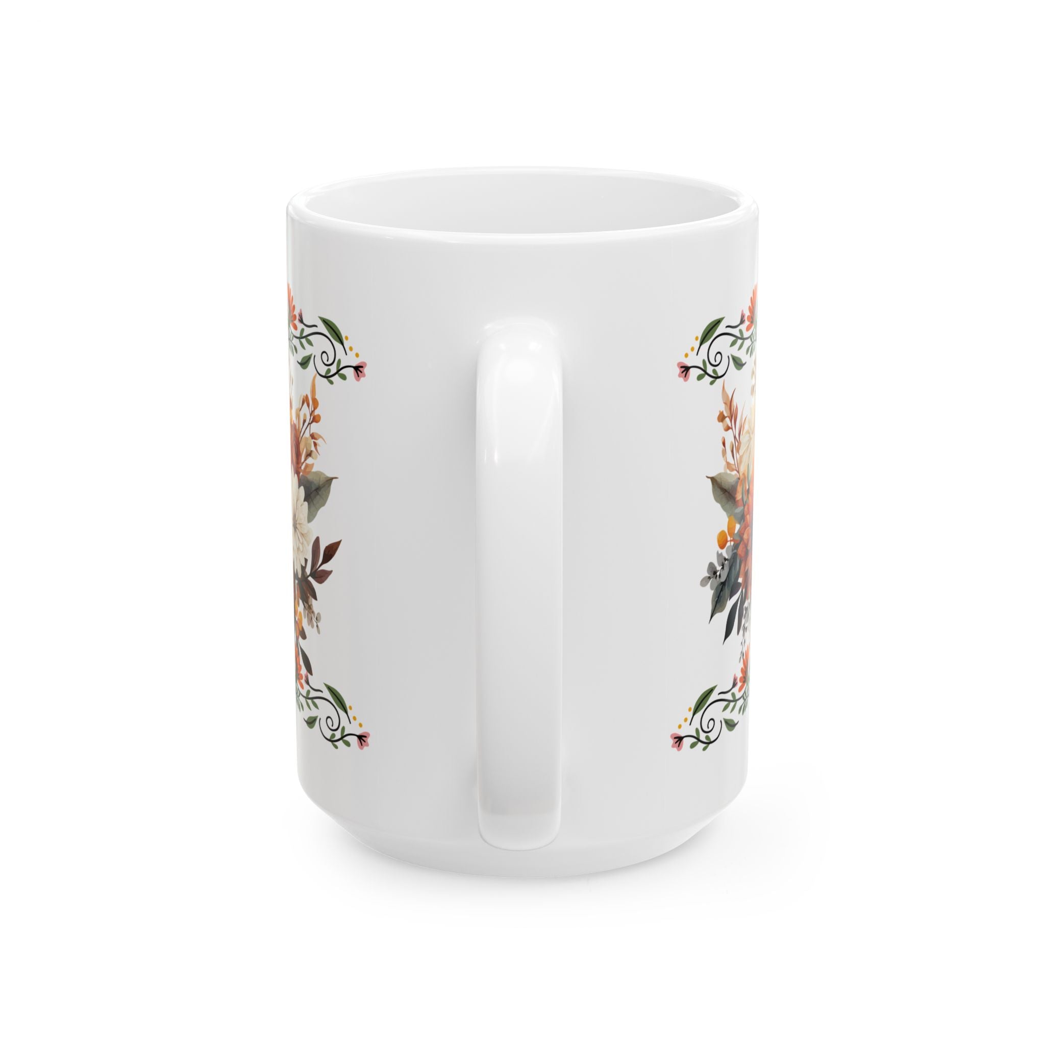 Floral Ceramic Mug - Perfect Gift for Tea Lovers, Home Decor, Coffee Time, Housewarming, Mother's Day
