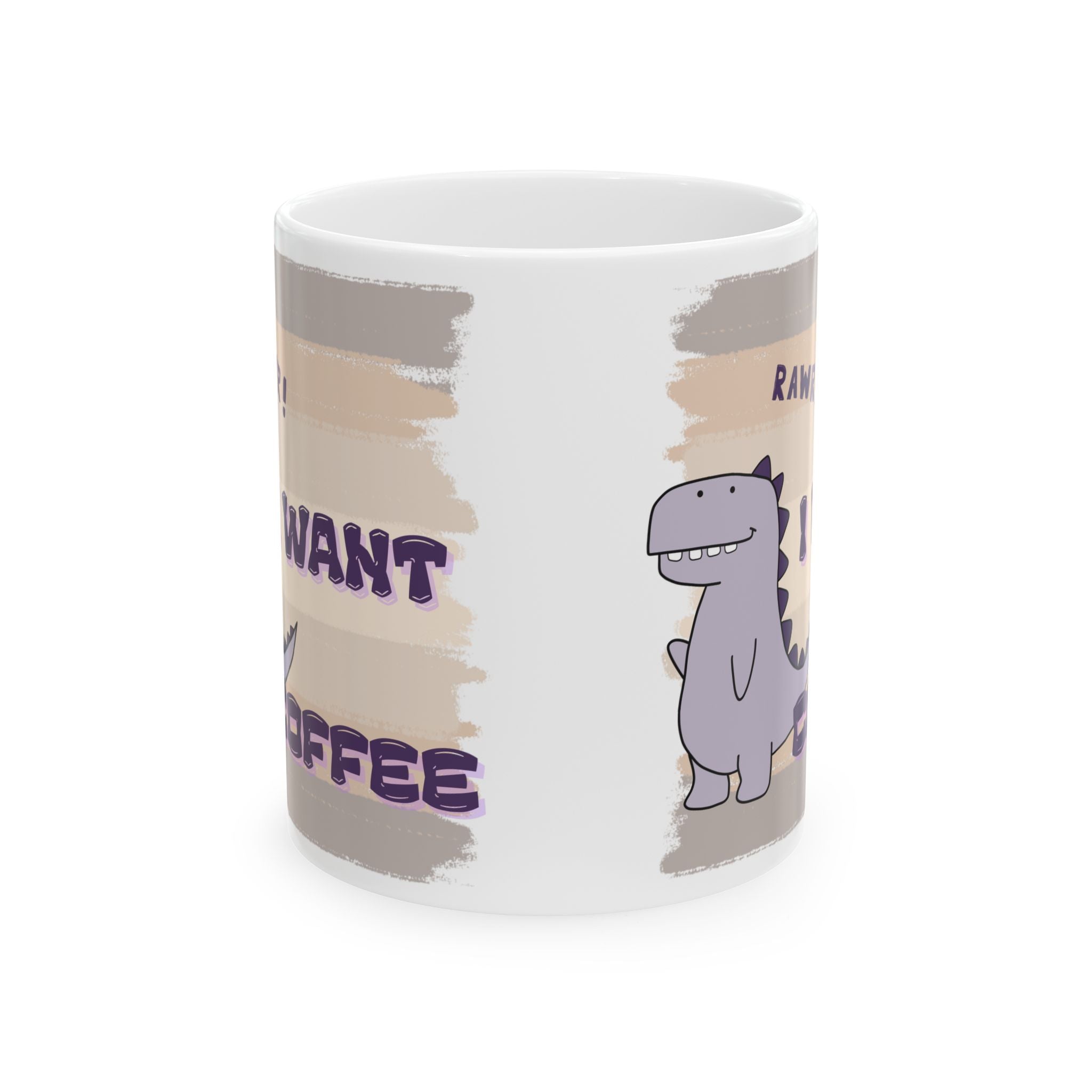 Cute Dinosaur Coffee Mug | Fun Ceramic Cup for Coffee Lovers | Gift for Birthdays, Holidays, Office Use, Cute Mug