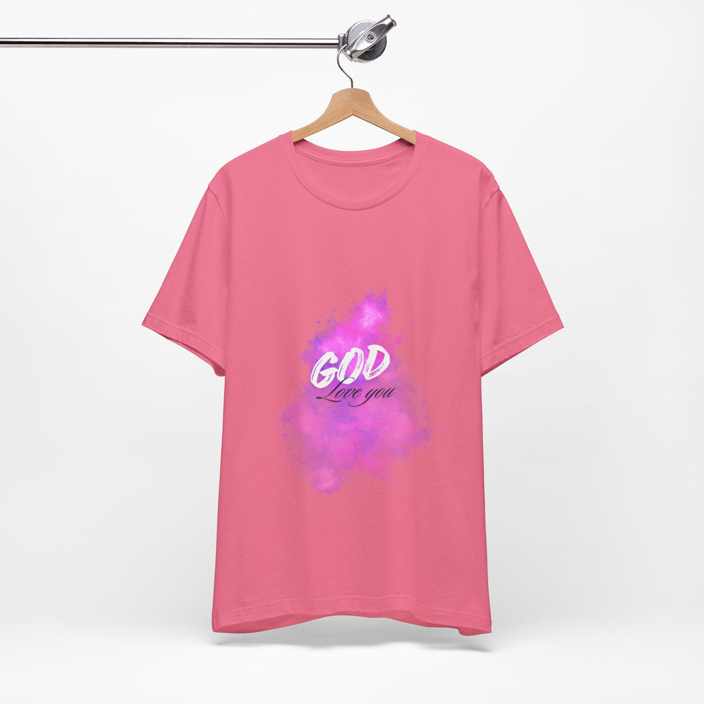 God Love You Tee - Inspirational Short Sleeve Shirt, Faith-Based Gift, Christian Apparel, Motivational T-Shirt, Perfect for Worship
